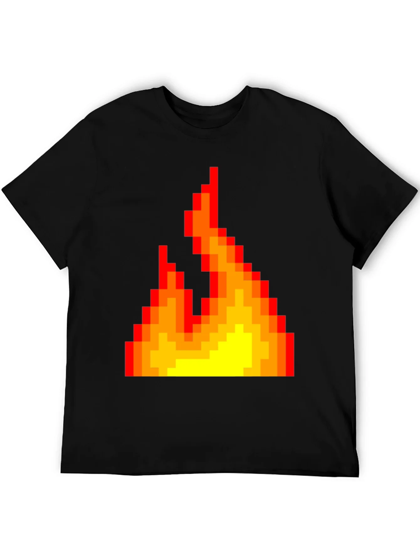 Pixel Fire Graphic Tee - Retro Gaming Style