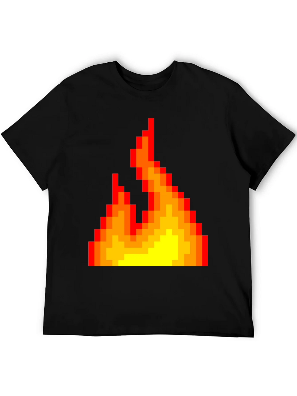 Pixel Fire Graphic Tee - Retro Gaming Style