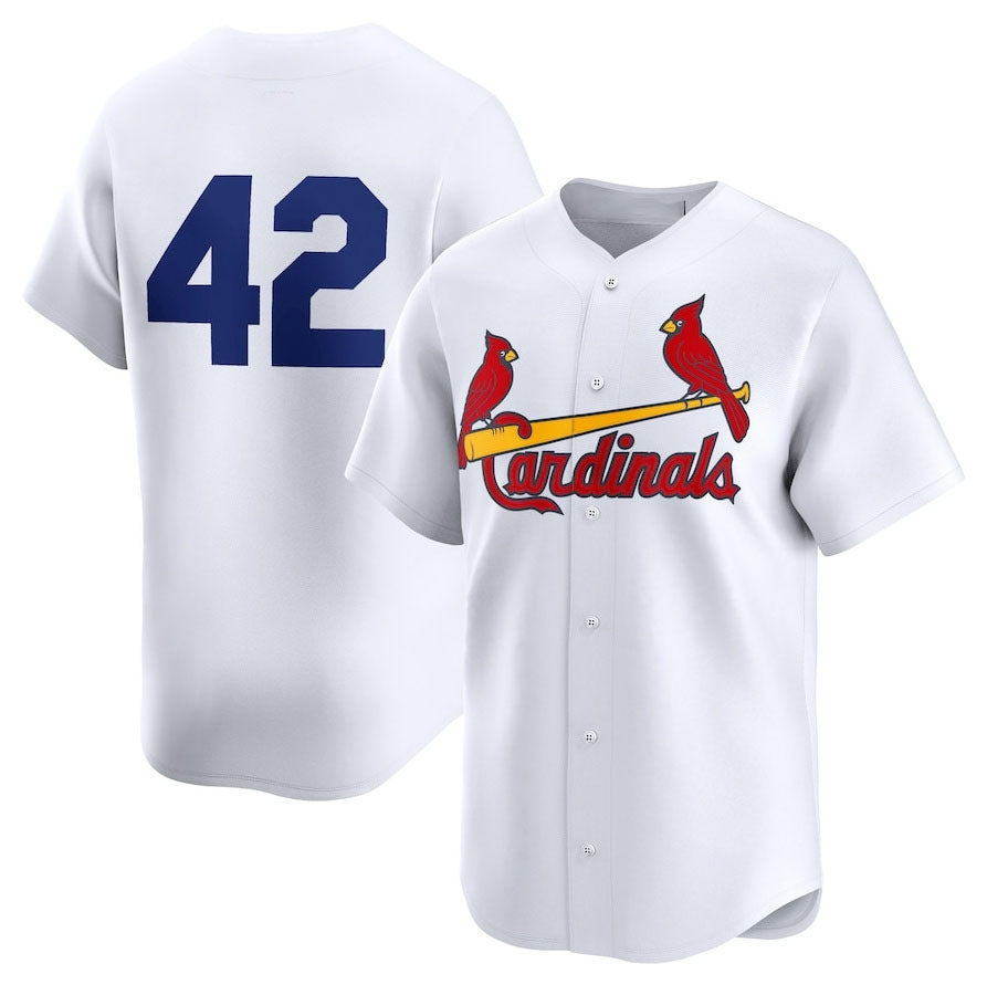 St. Louis Cardinals 2024 #42 Jackie Robinson Day Home Limited Jersey C White Stitches Baseball Jerseys