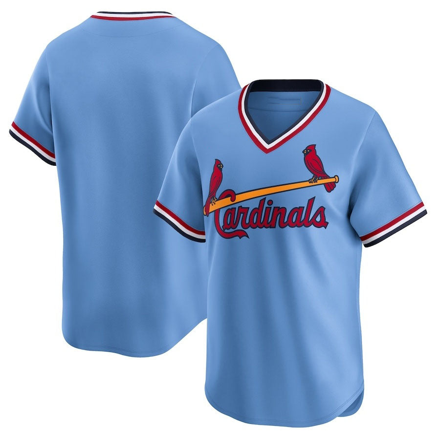 St. Louis Cardinals Cooperstown Collection Limited Jersey - Light Blue Stitched Baseball Jersey