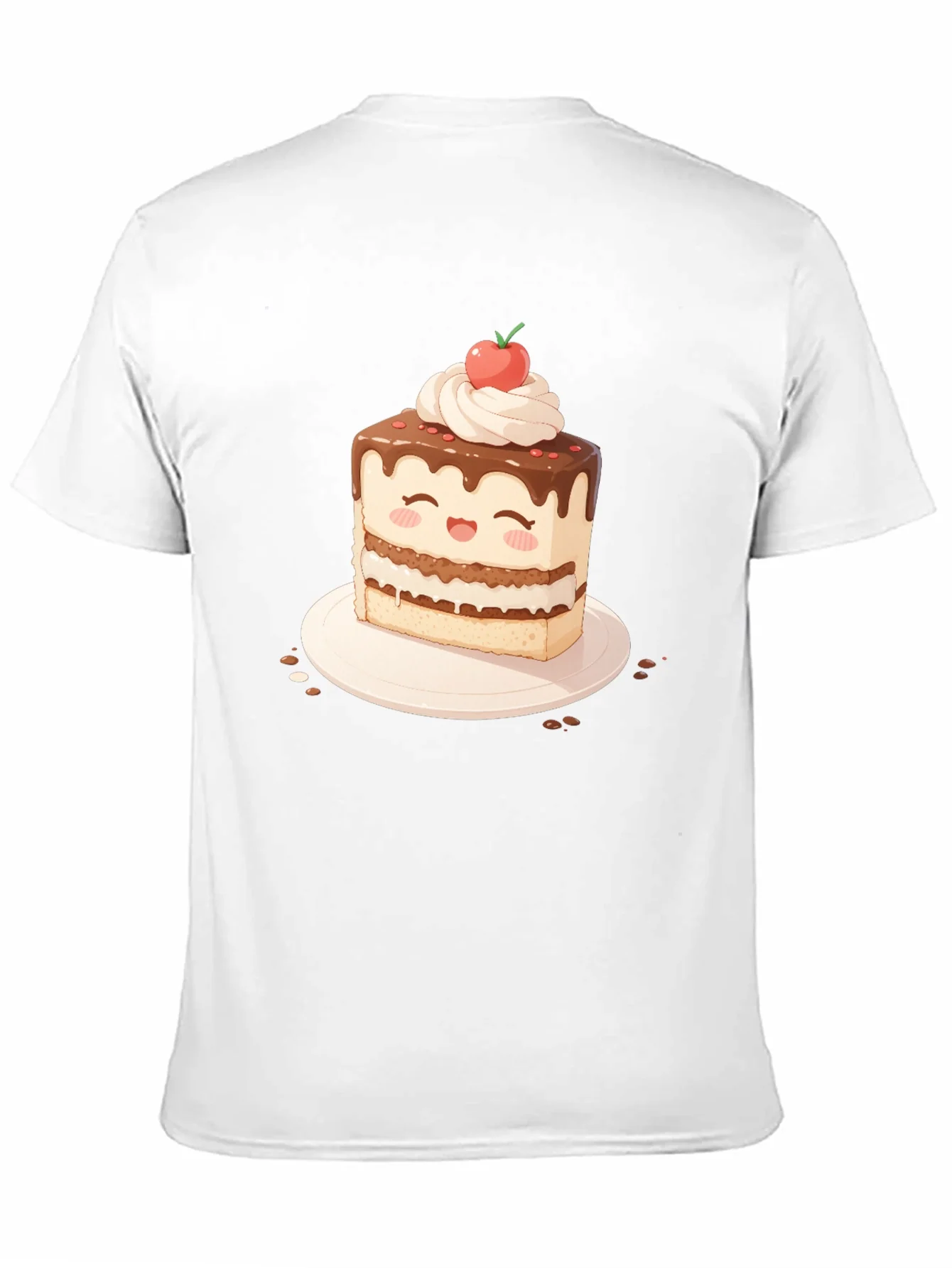 Cute Cake Slice Graphic T-Shirt - Sweet Treat Tee