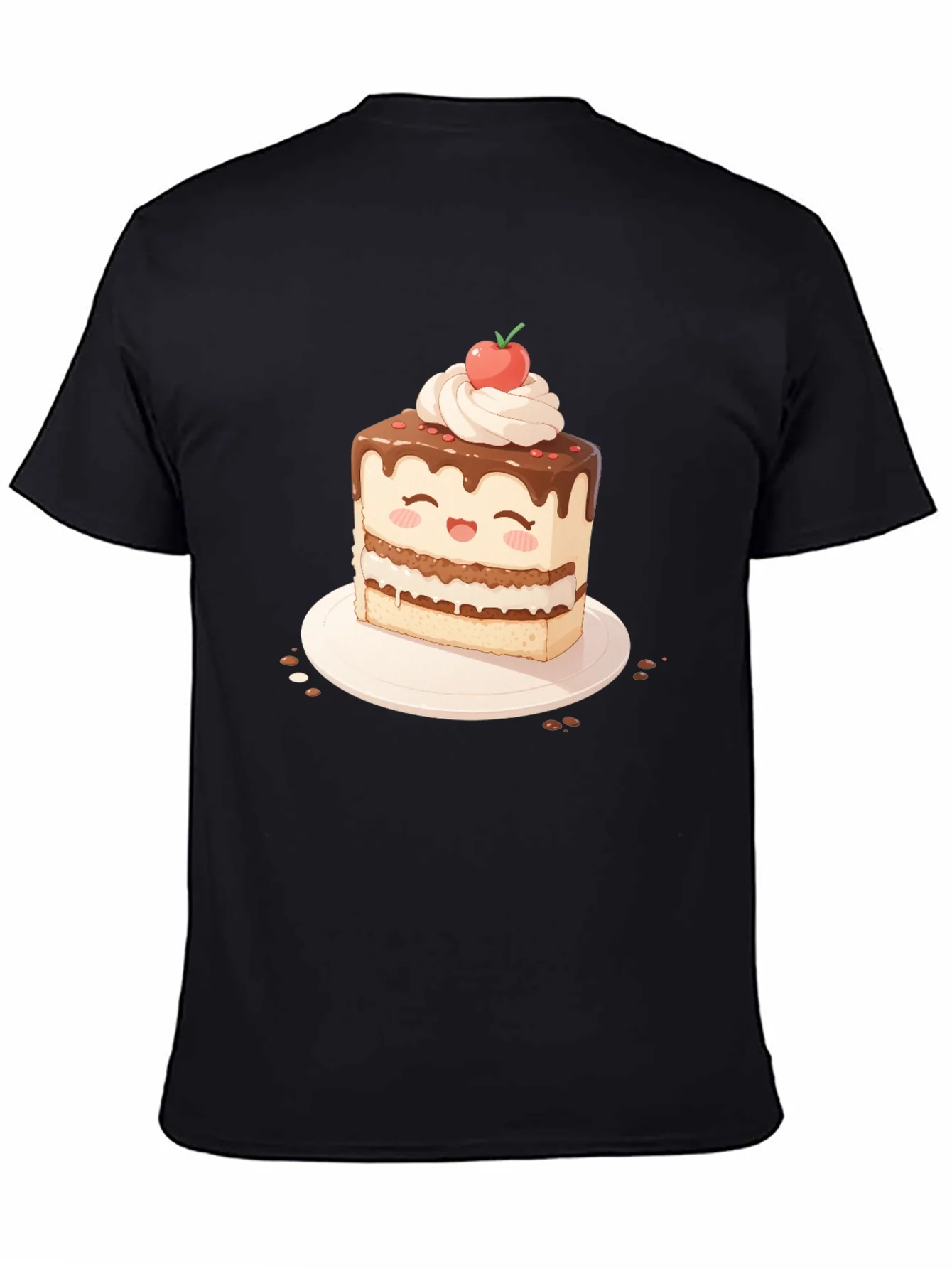 Cute Cake Slice Graphic T-Shirt - Sweet Treat Tee