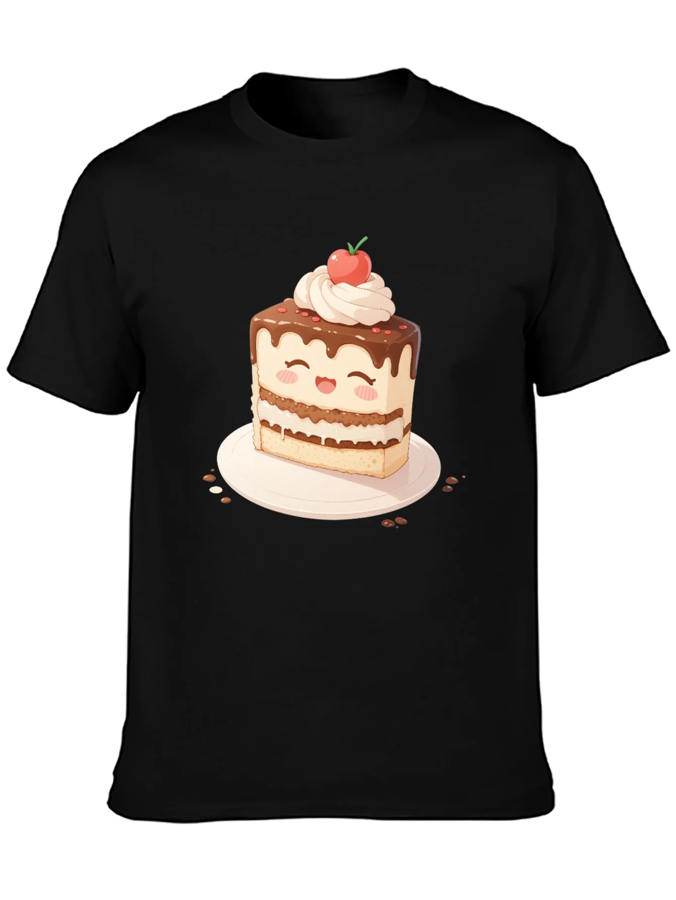 Cute Cake Slice Graphic T-Shirt - Sweet Treat Tee