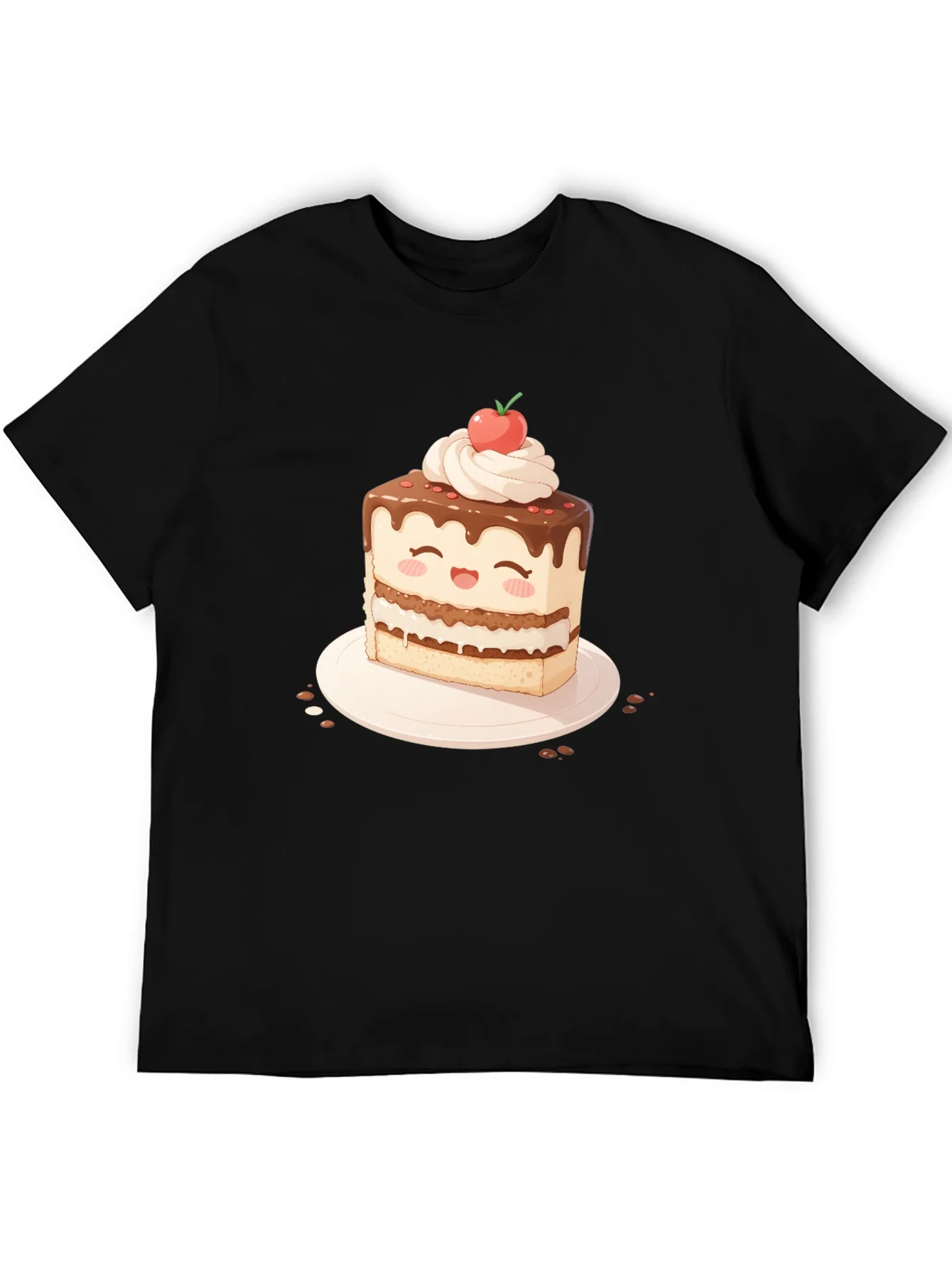 Cute Cake Slice Graphic T-Shirt - Sweet Treat Tee