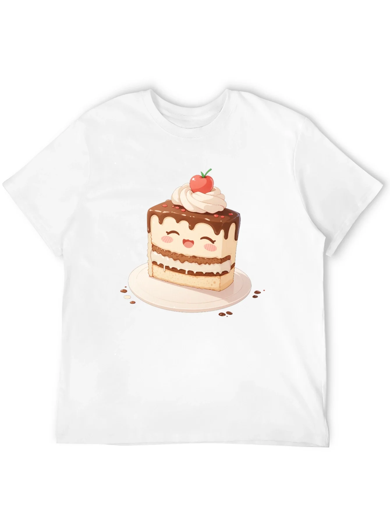 Cute Cake Slice Graphic T-Shirt - Sweet Treat Tee
