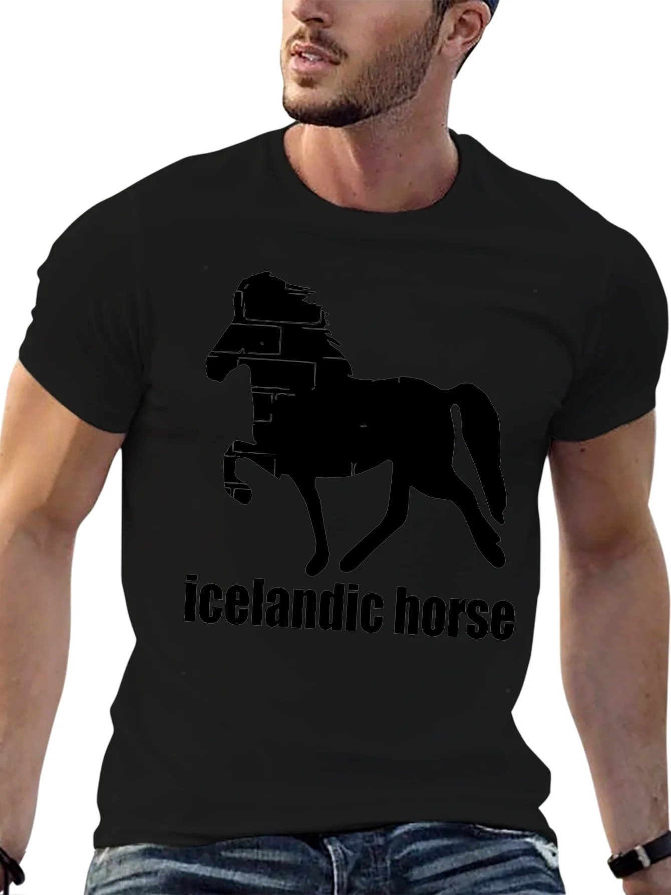 Icelandic Horse Black T-Shirt
