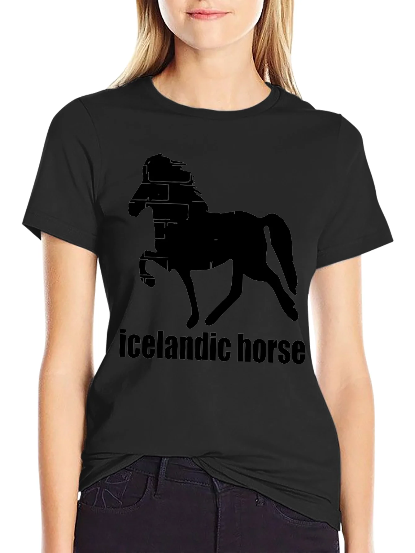 Icelandic Horse Black T-Shirt