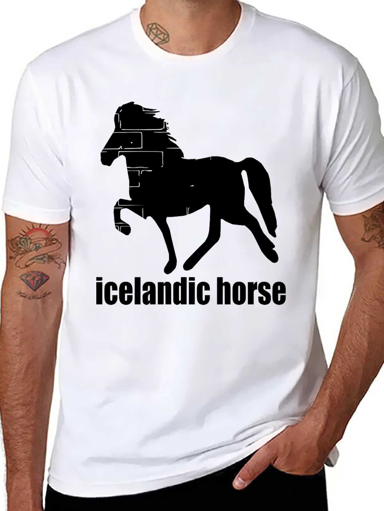 Icelandic Horse Black T-Shirt