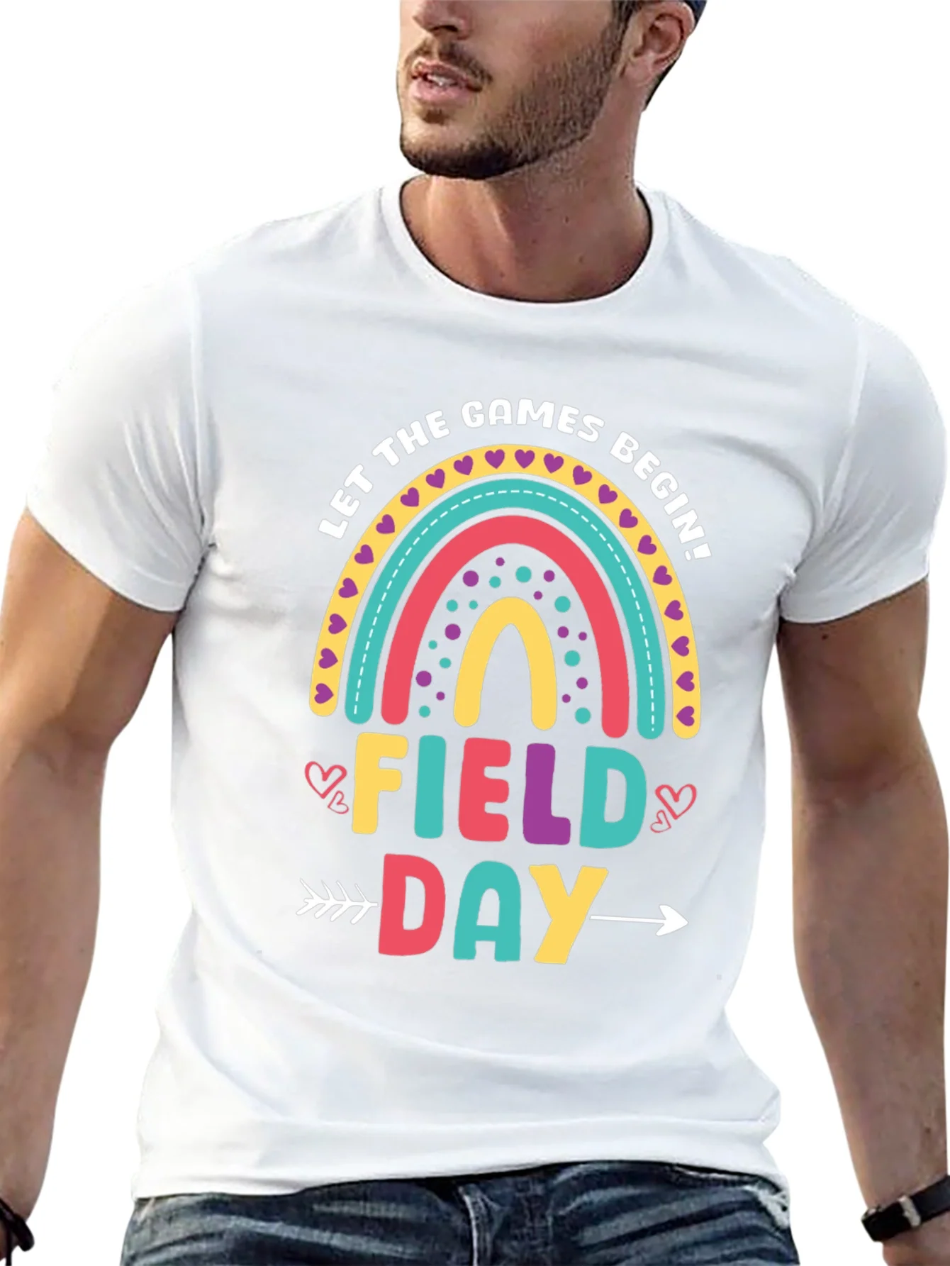 Field Day Rainbow T-Shirt - Games Begin!