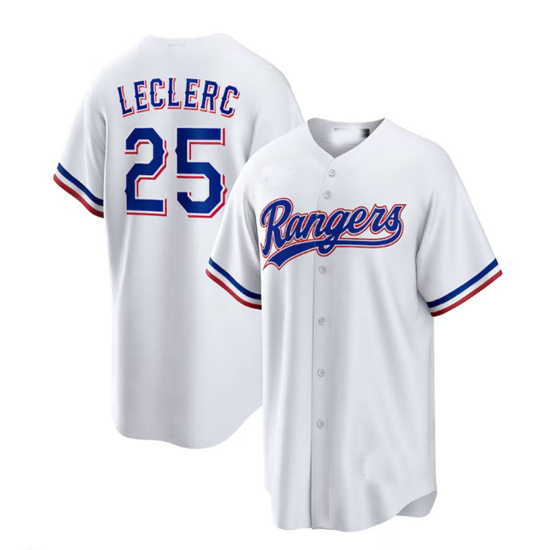 Texas Rangers #25 Jos Leclerc White Home Replica Player Jersey Baseball Jerseys
