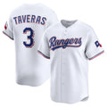 Texas Rangers #3 Leody Taveras Home Limited Player Jersey - White Stitched Baseball Jersey