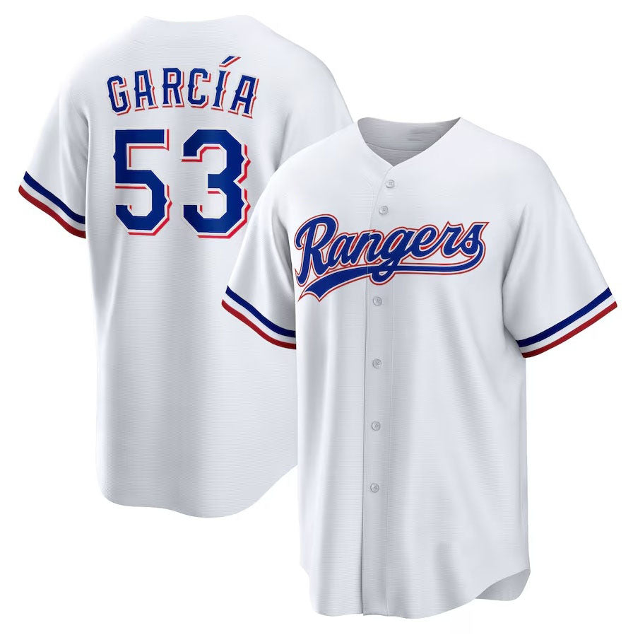 Texas Rangers #53 Adolis Garca 2023 World Series Replica Player Jersey C White Baseball Jersey