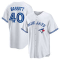 Toronto Blue Jays #40 Chris Bassitt Home Replica Jersey - White Stitched Baseball Jersey