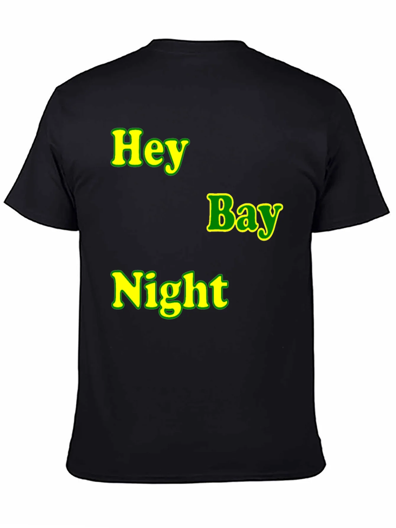 Hey Bay Night T-Shirt - Black Graphic Tee