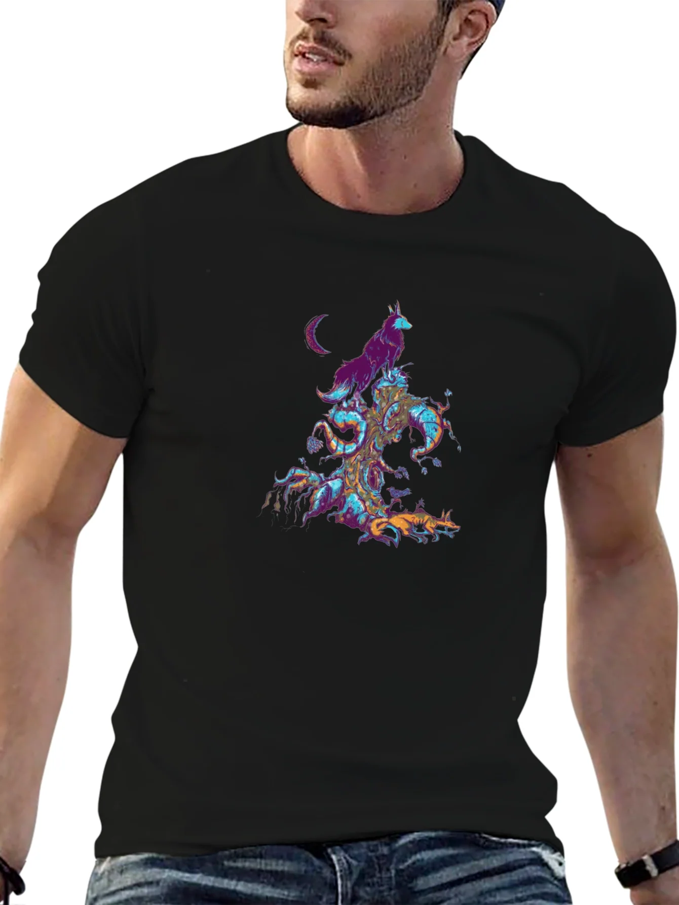 Mystic Wolves Graphic T-Shirt