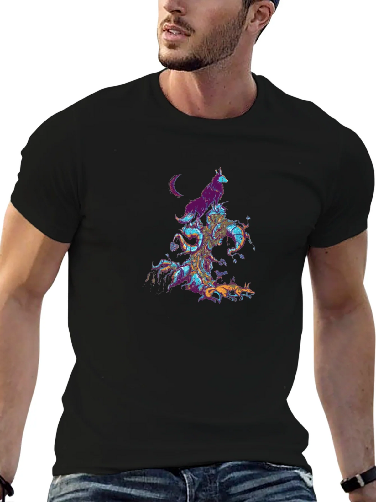Mystic Wolves Graphic T-Shirt