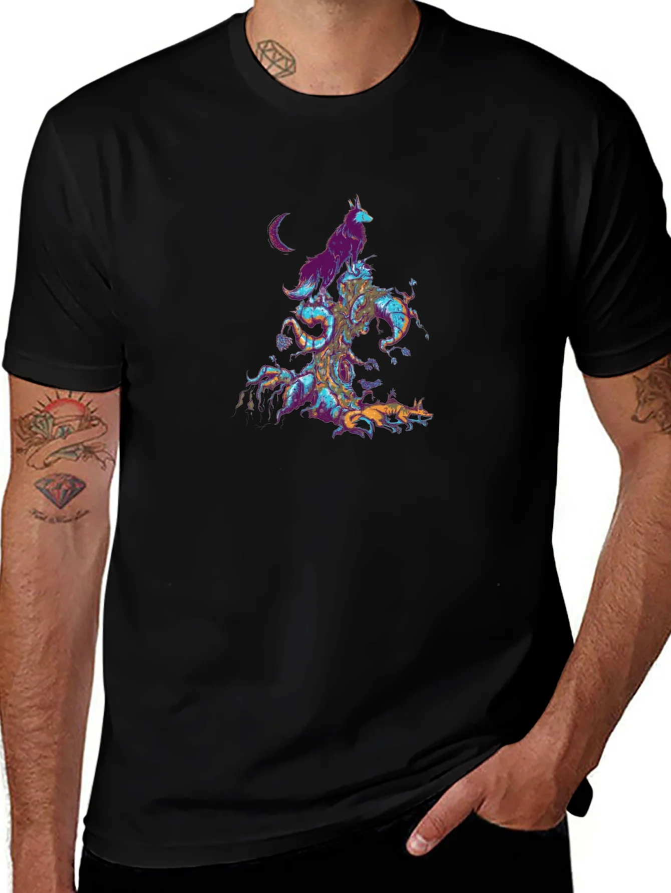 Mystic Wolves Graphic T-Shirt