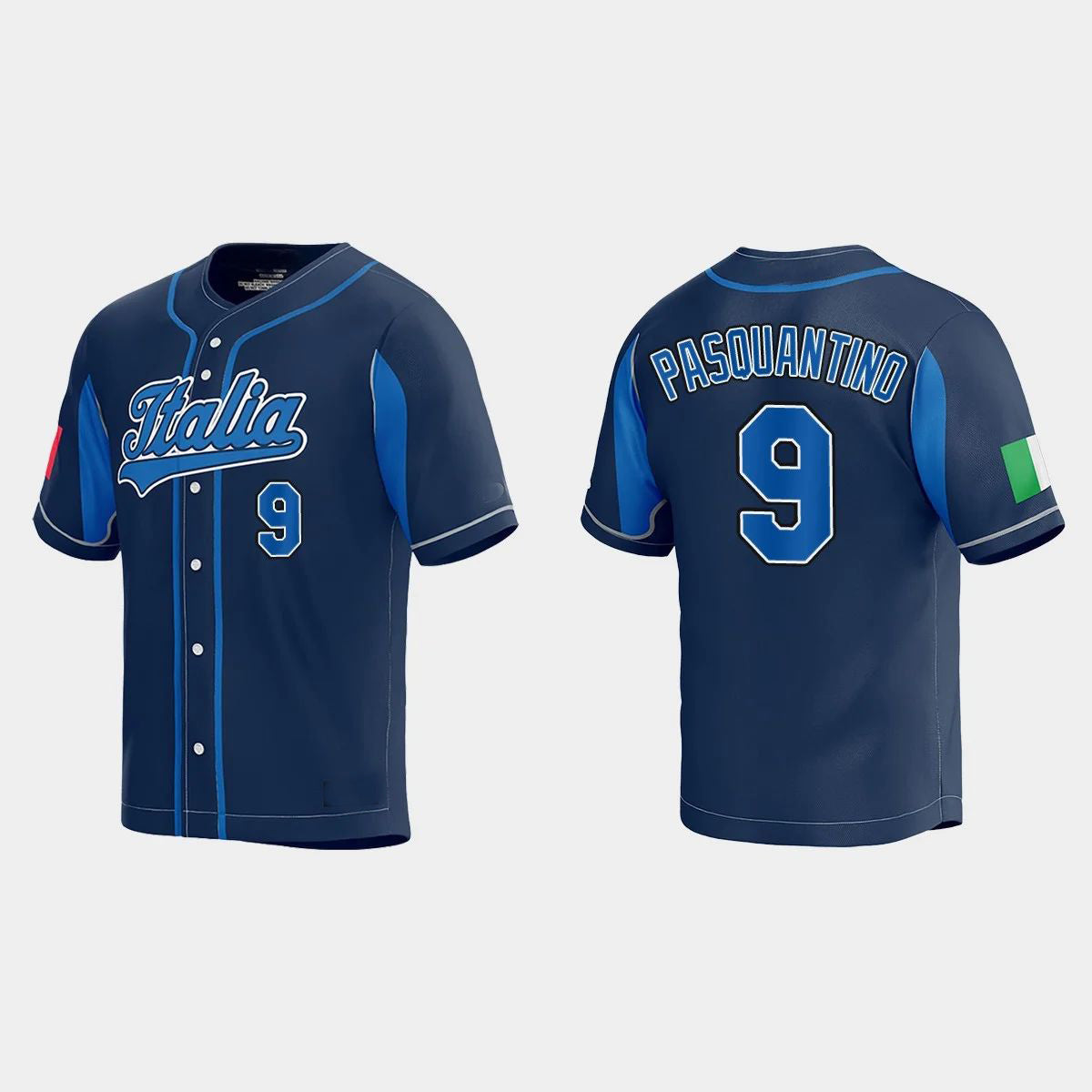 #9 VINNIE PASQUANTINO WORLD BASEBALL CLASSIC 2023 WORLD BASEBALL CLASSIC JERSEY C NAVY Stitches Baseball Jerseys