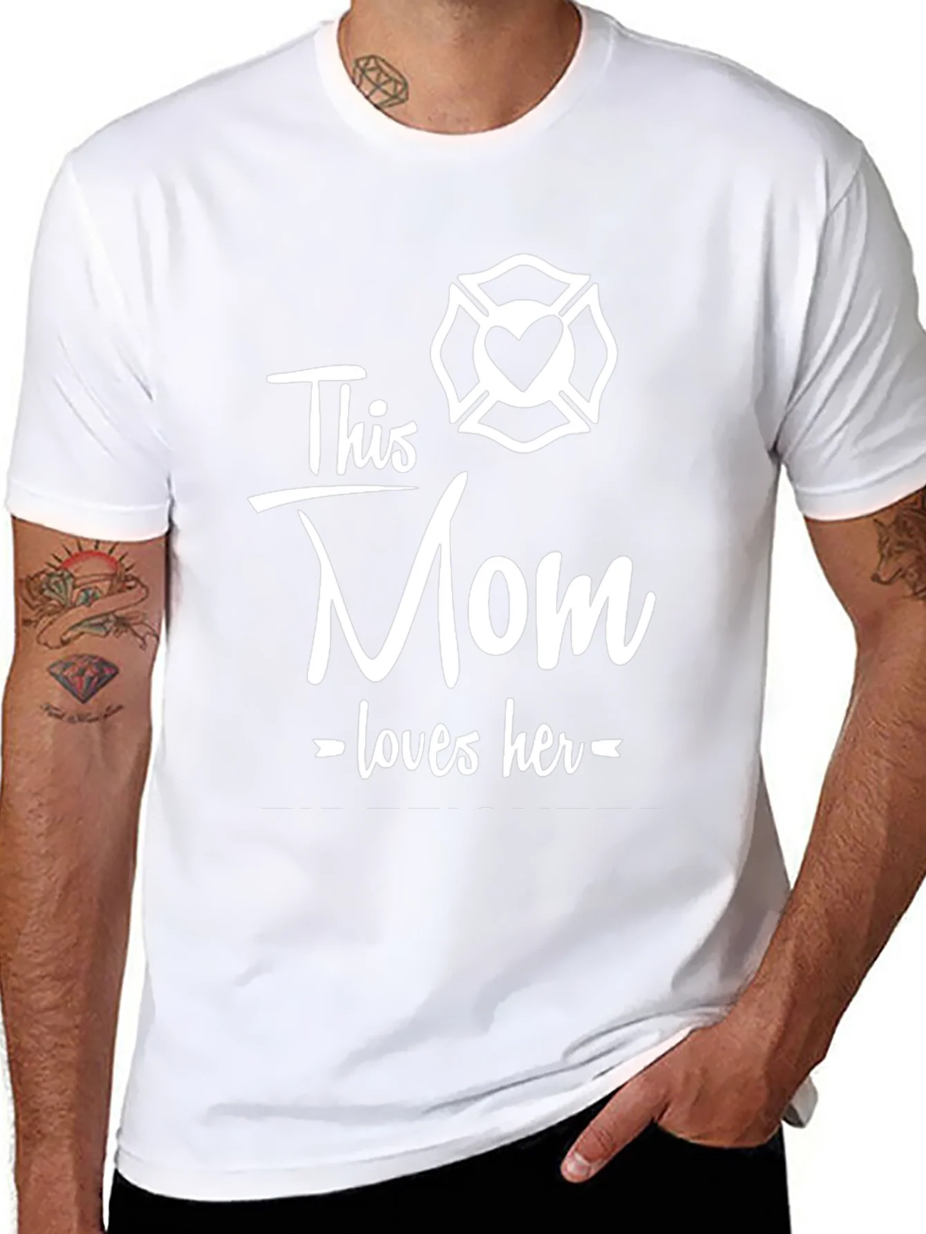 Firefighter Mom Graphic Tee - This Mom Loves Her