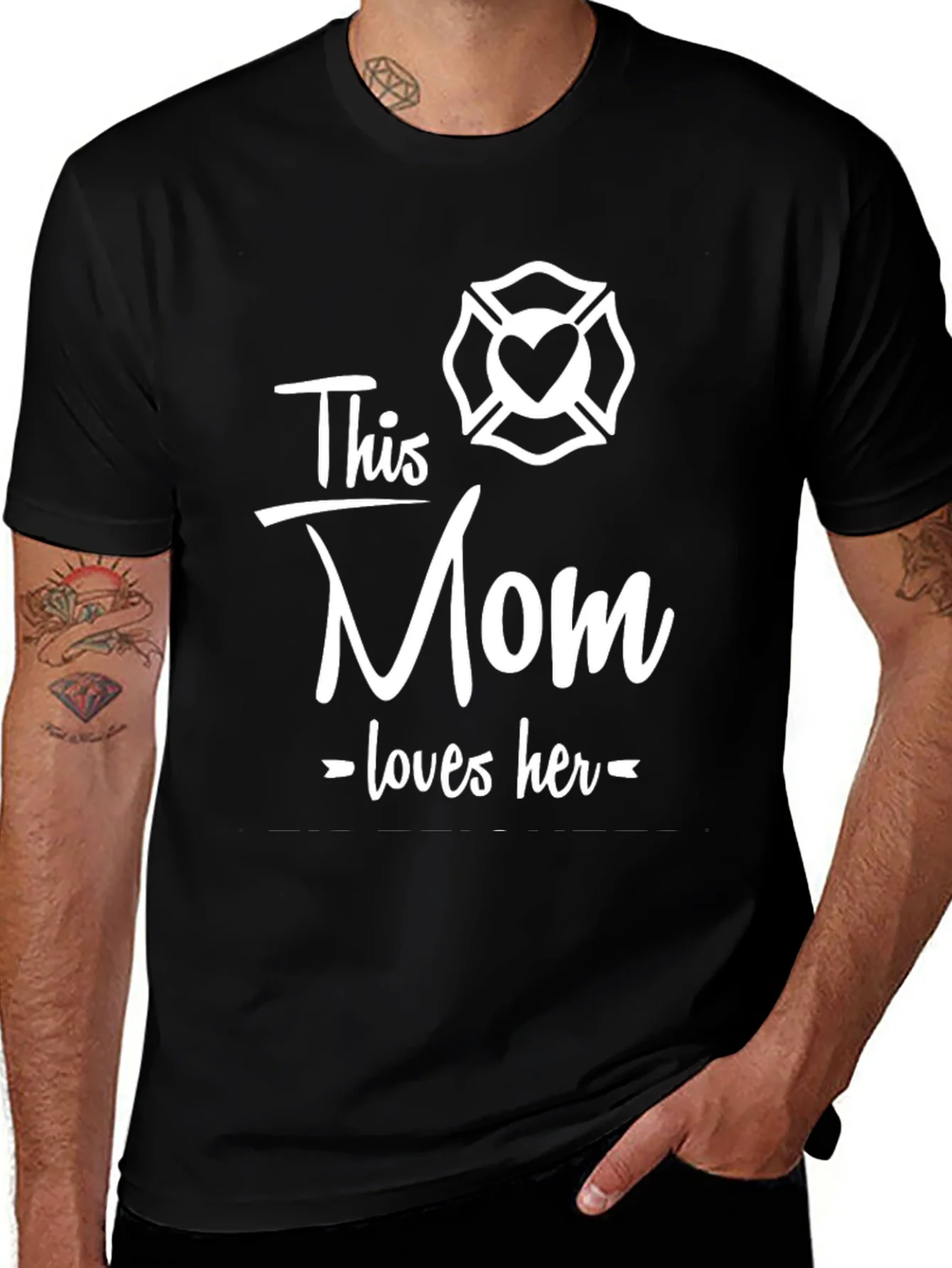 Firefighter Mom Graphic Tee - This Mom Loves Her