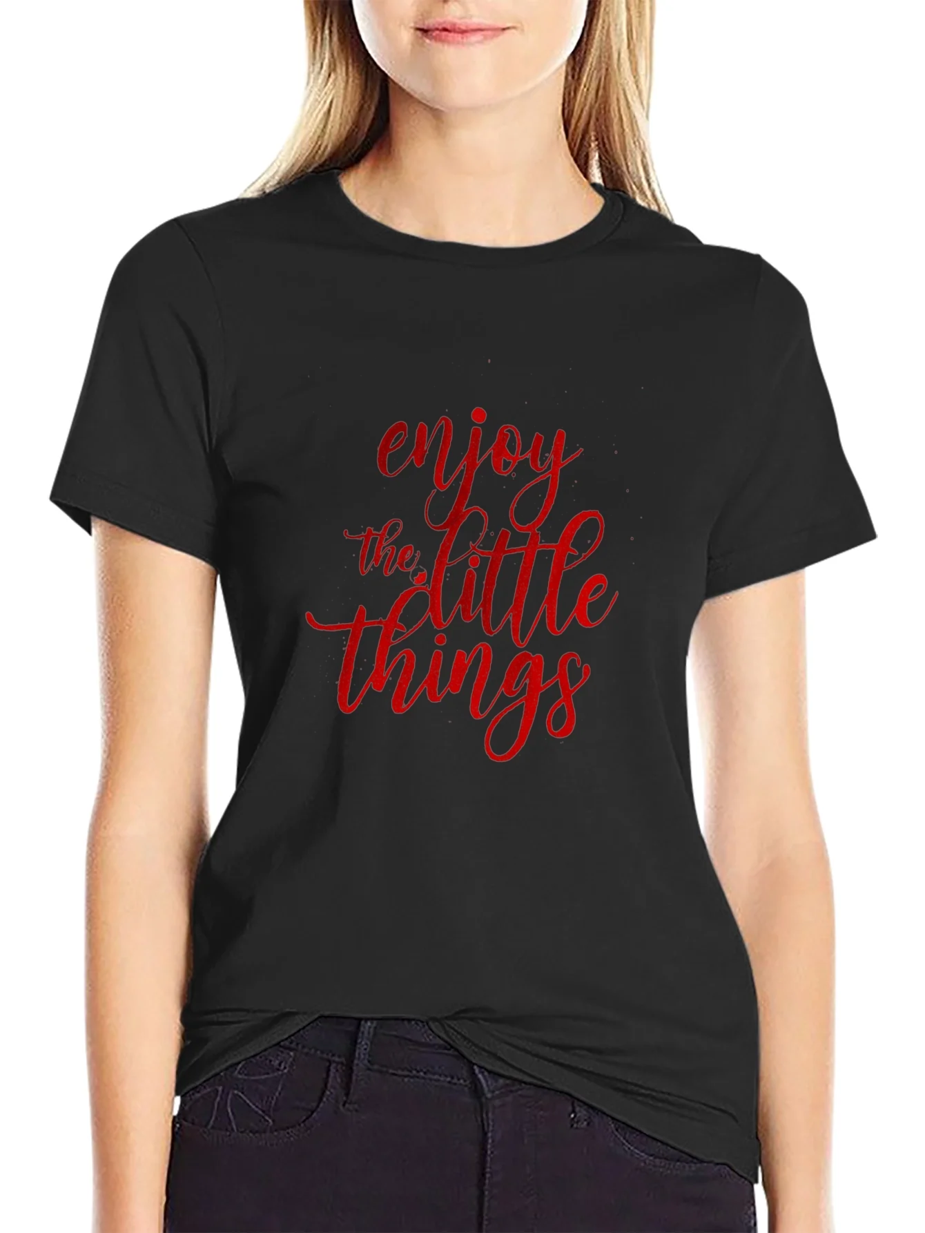 Enjoy The Little Things Black T-Shirt