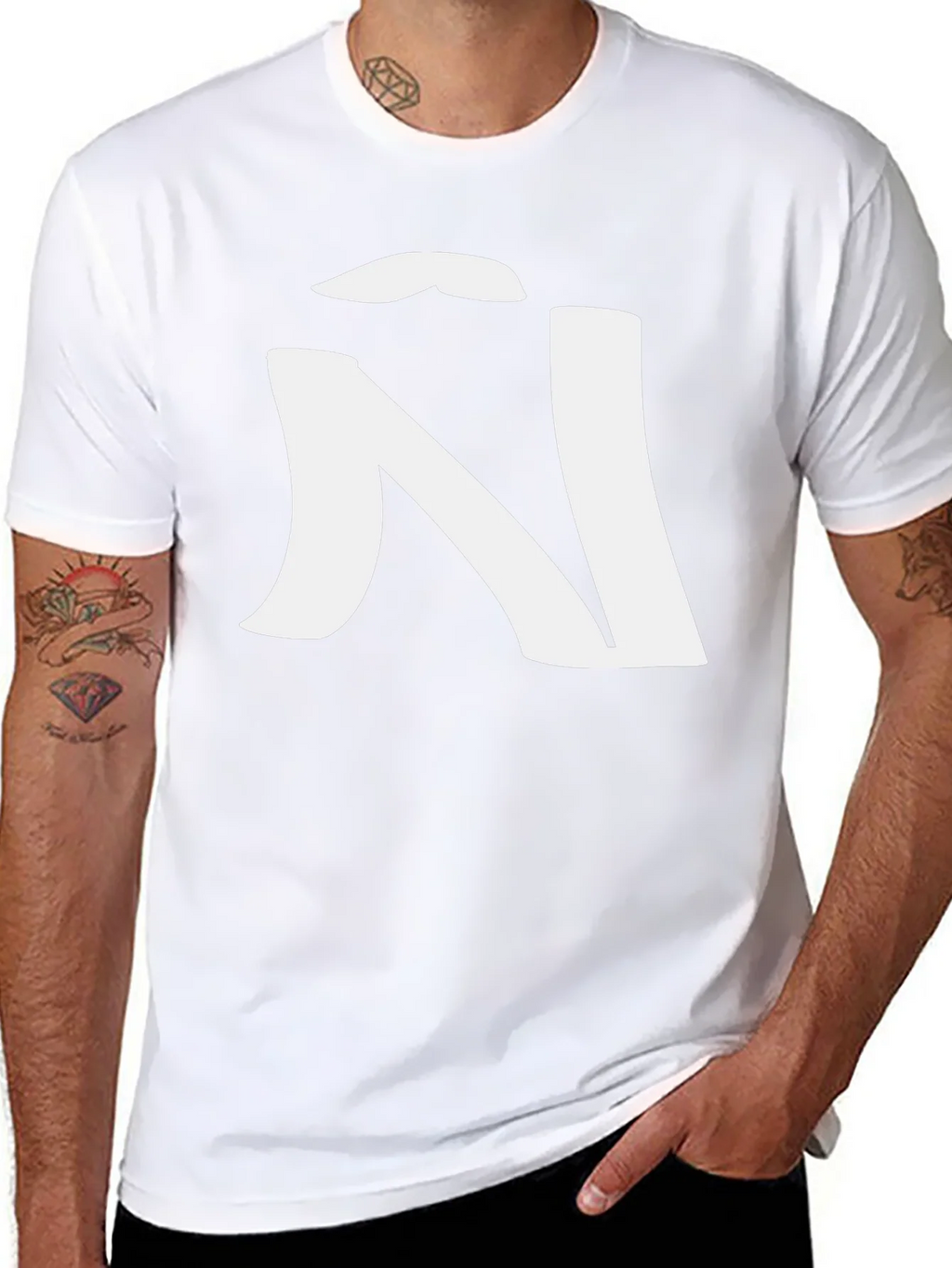 Black T-Shirt with White Ñ Design