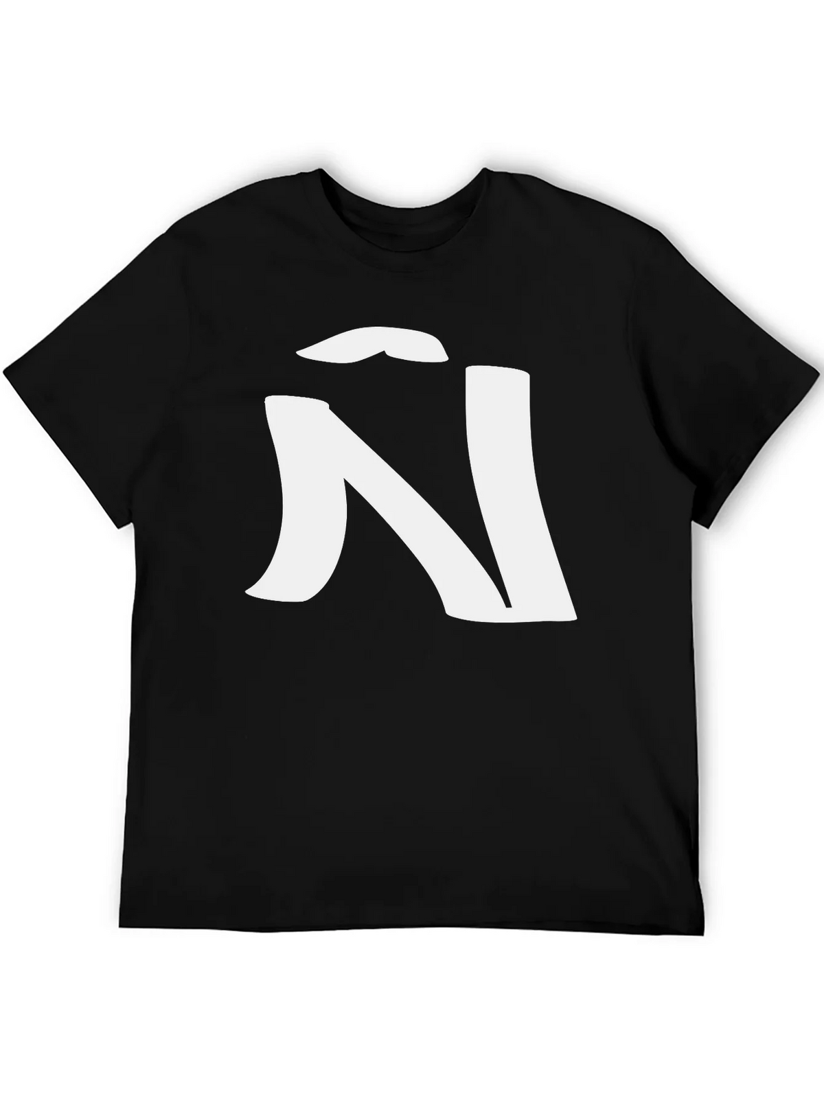 Black T-Shirt with White Ñ Design