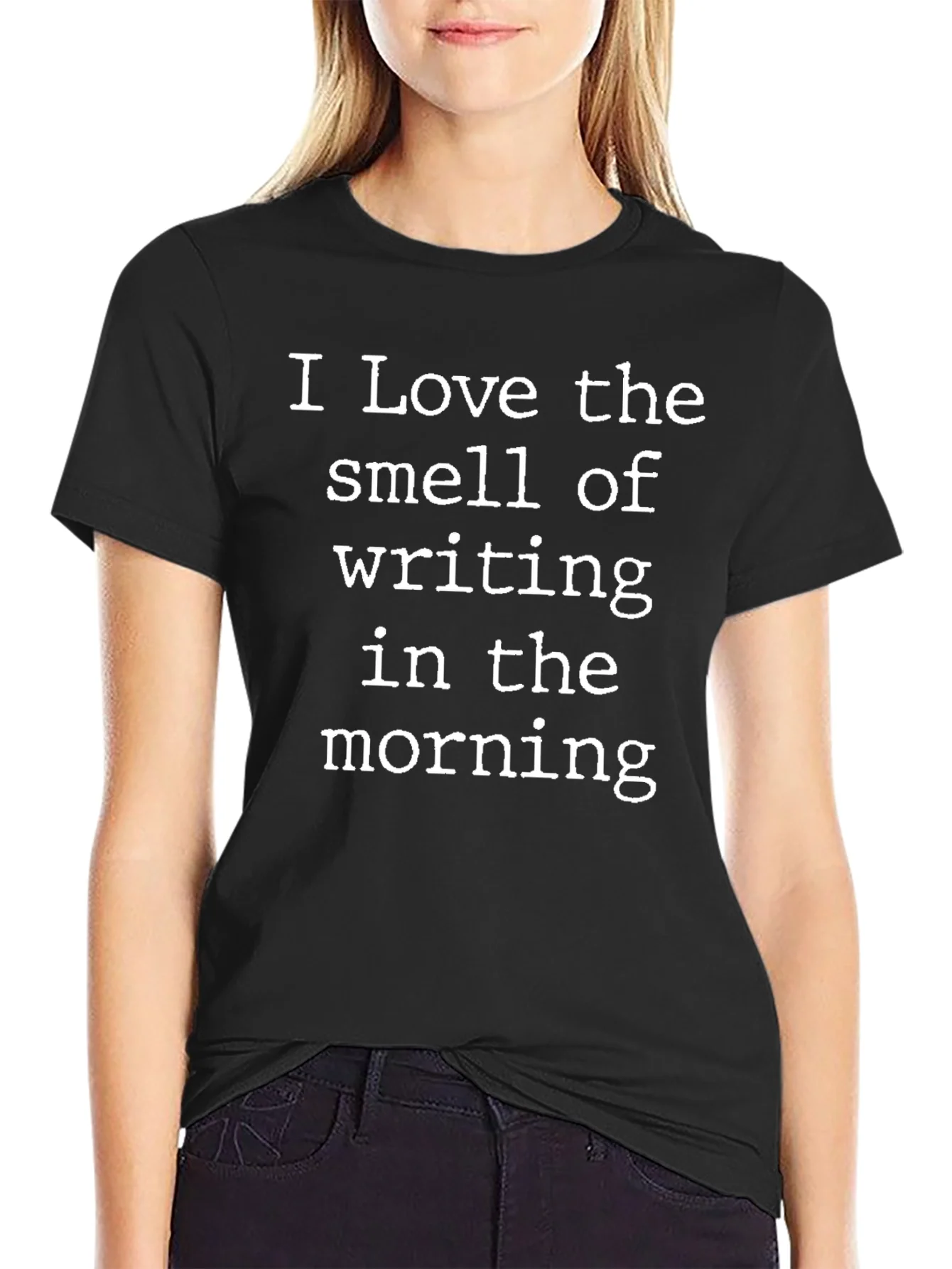 Writing Smell Morning Black Tee