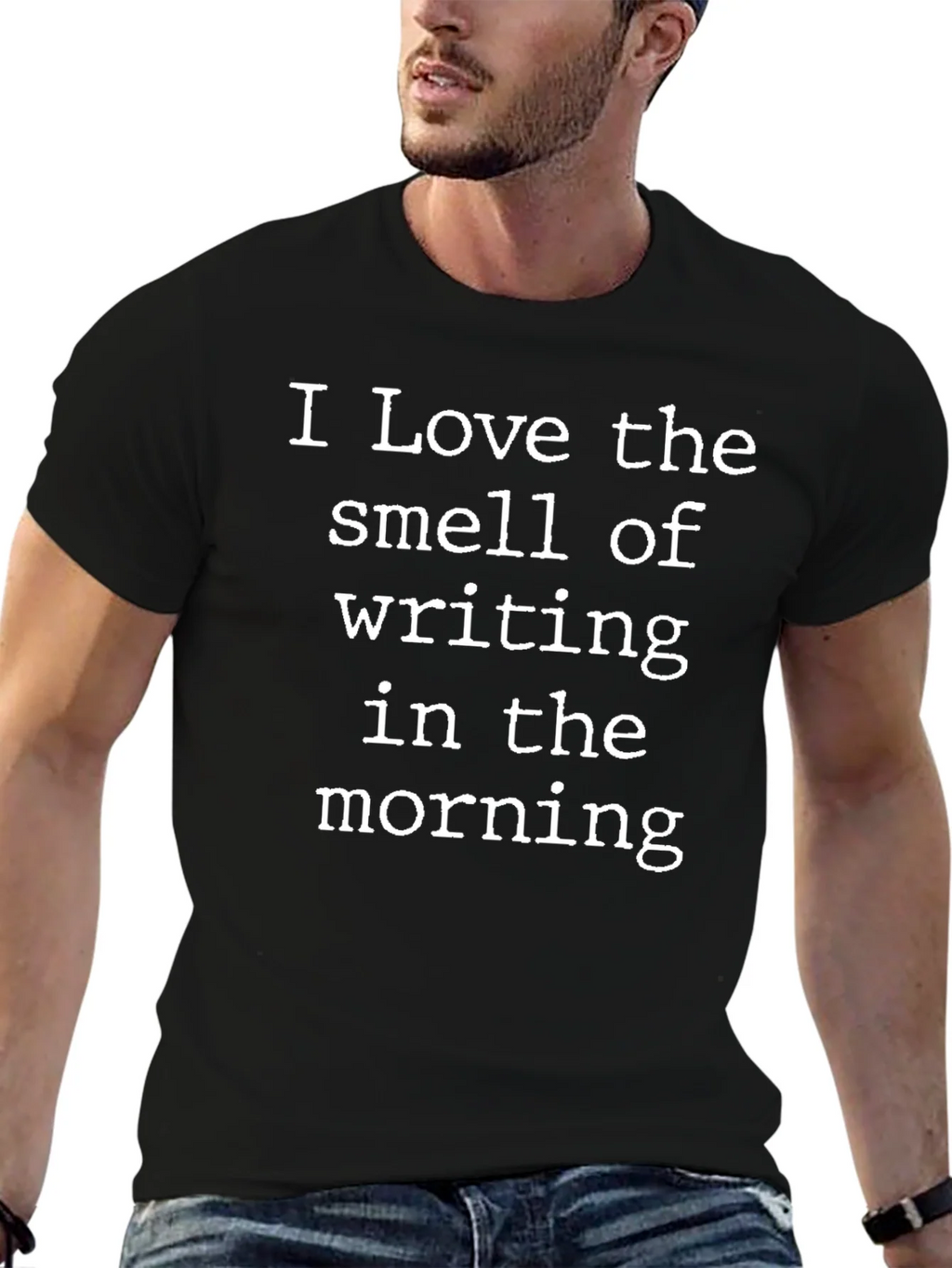 Writing Smell Morning Black Tee