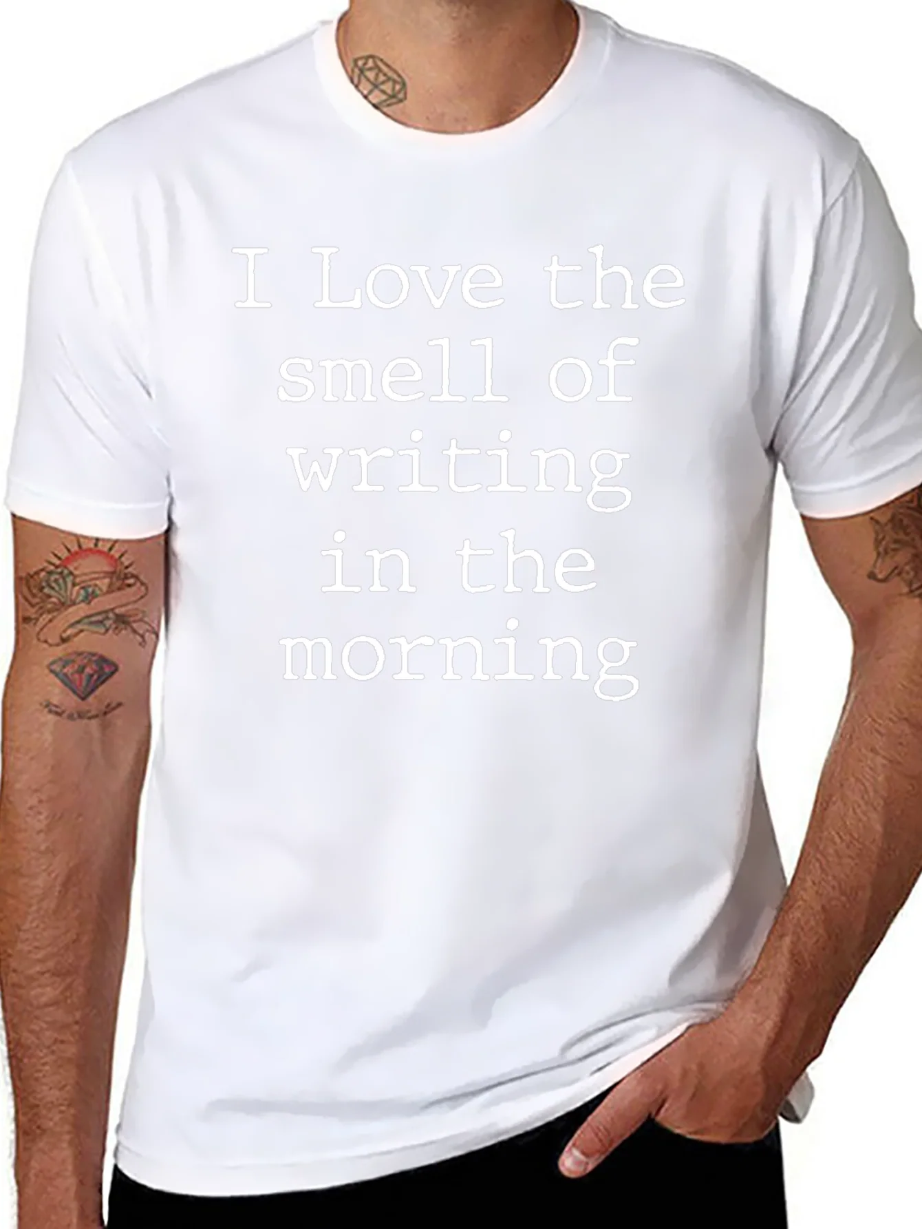 Writing Smell Morning Black Tee