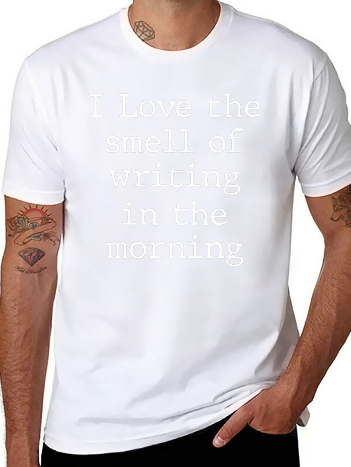 Writing Smell Morning Black Tee