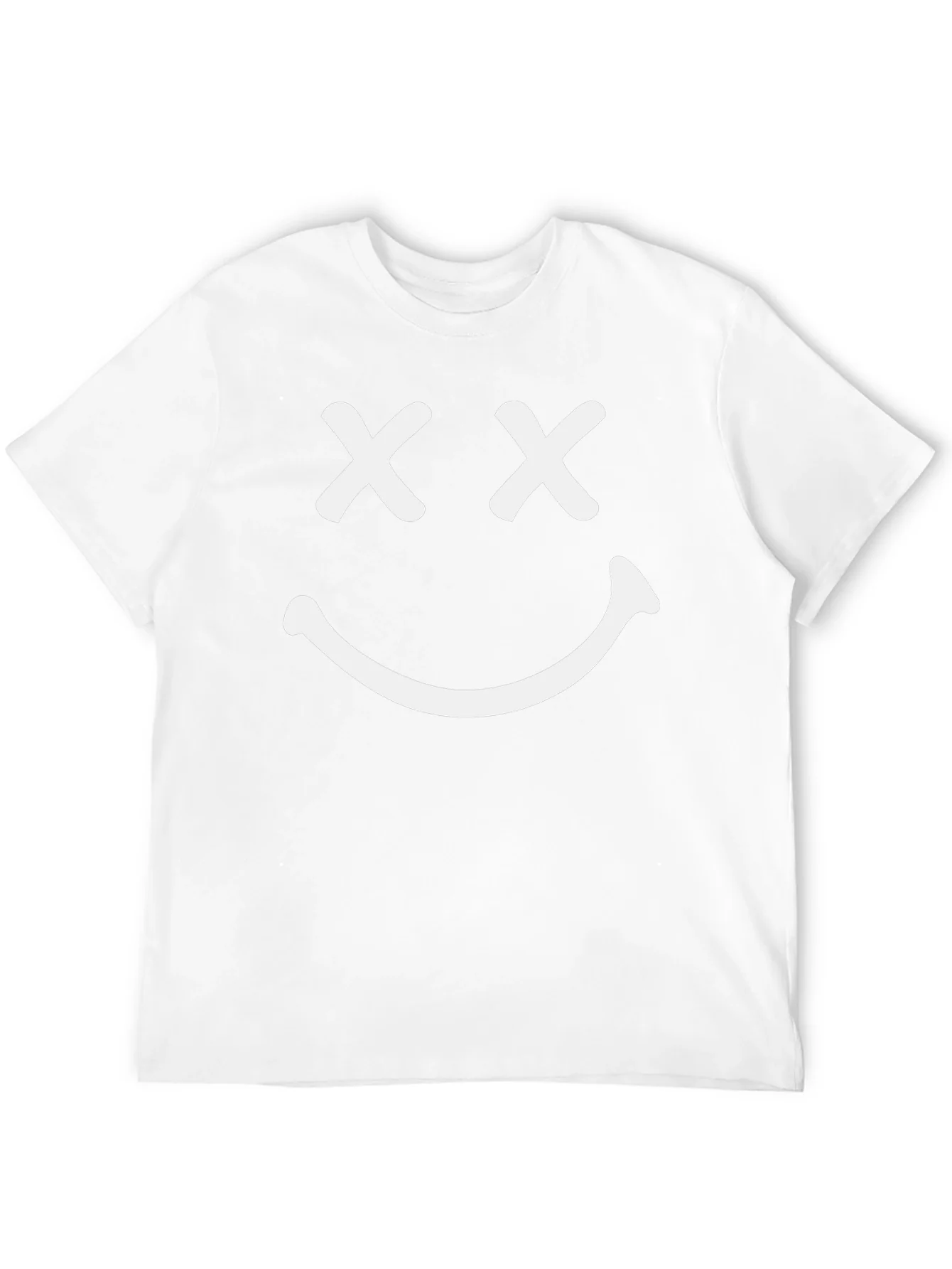 Smiley Face Graphic T-Shirt - Casual Black Tee