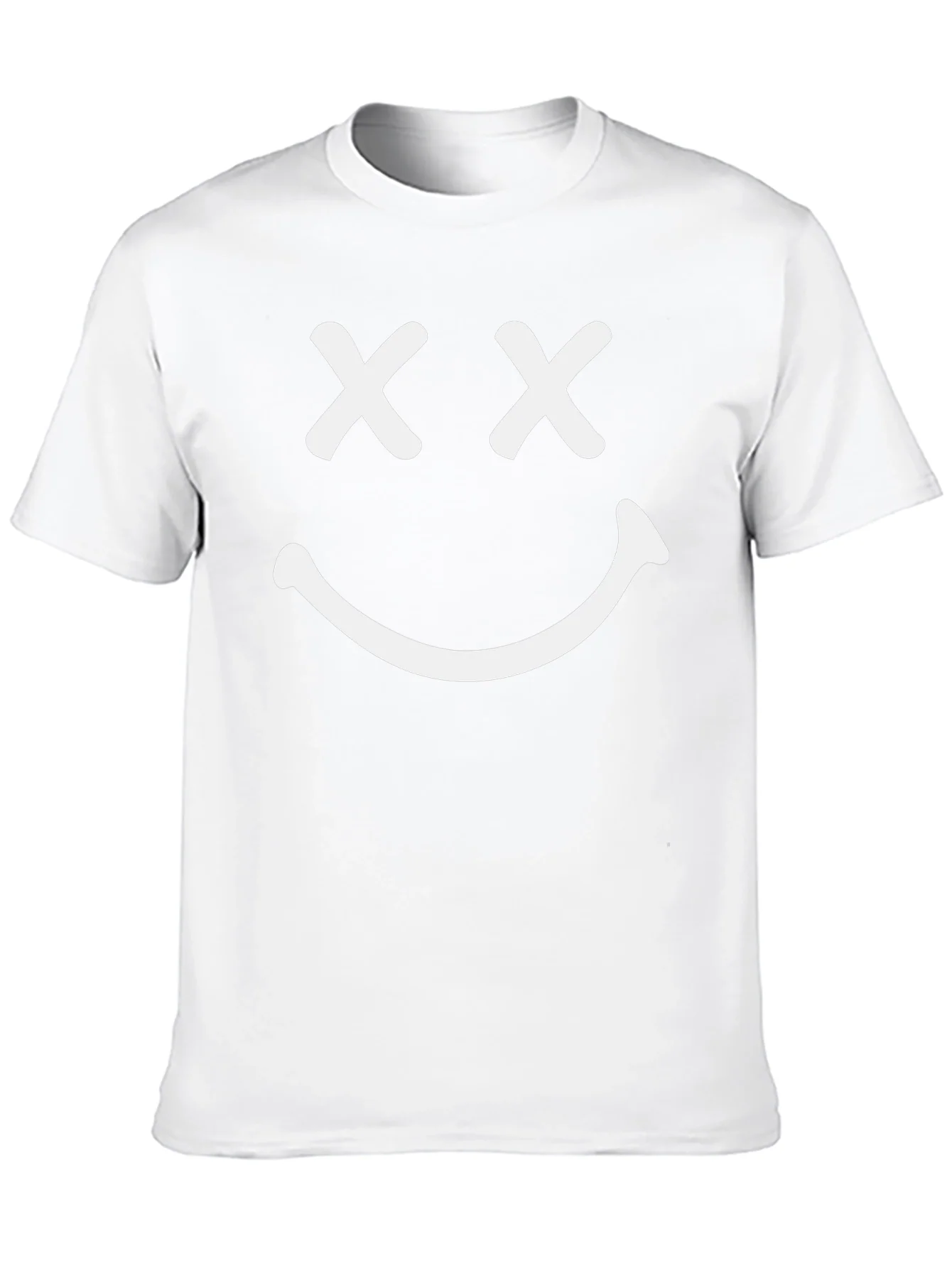 Smiley Face Graphic T-Shirt - Casual Black Tee