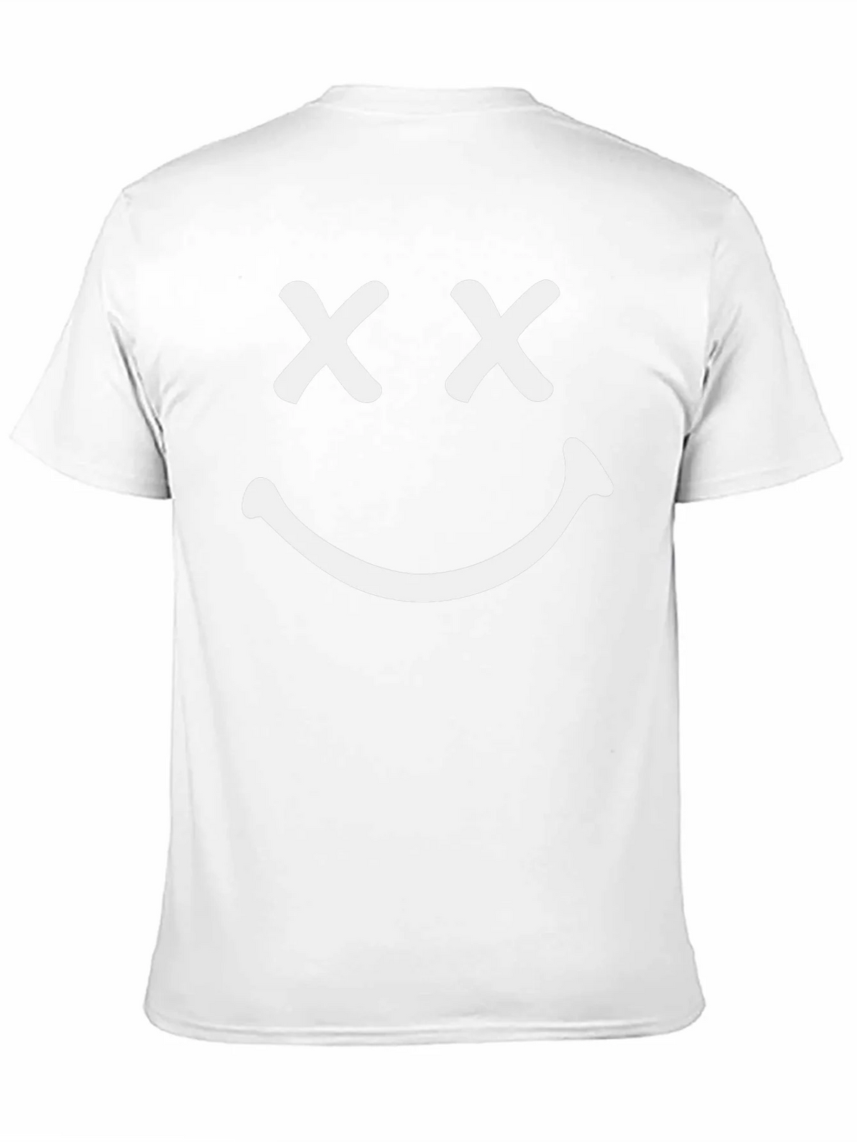 Smiley Face Graphic T-Shirt - Casual Black Tee