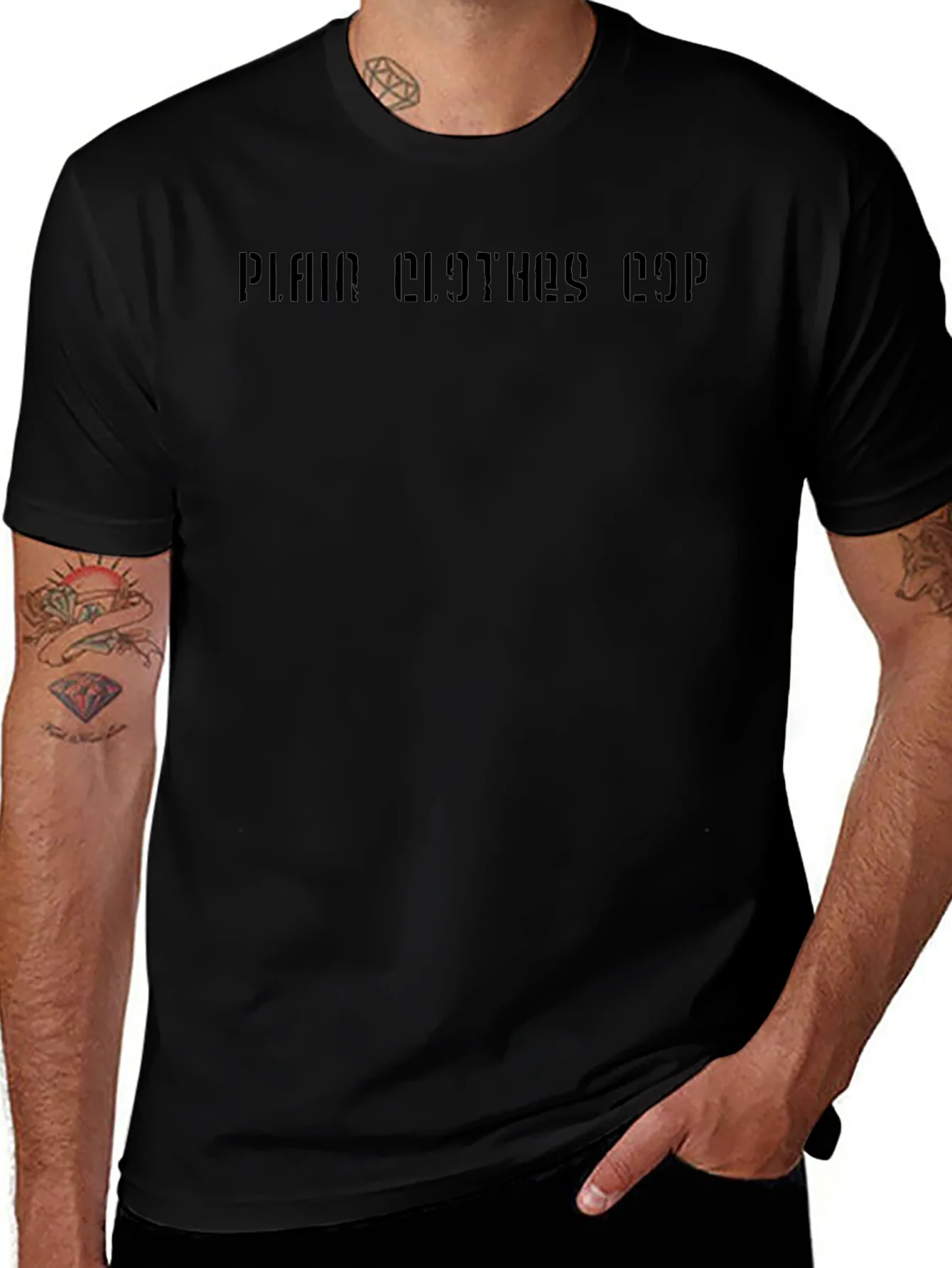 Plain Clothes Cop Crew Neck T-Shirt