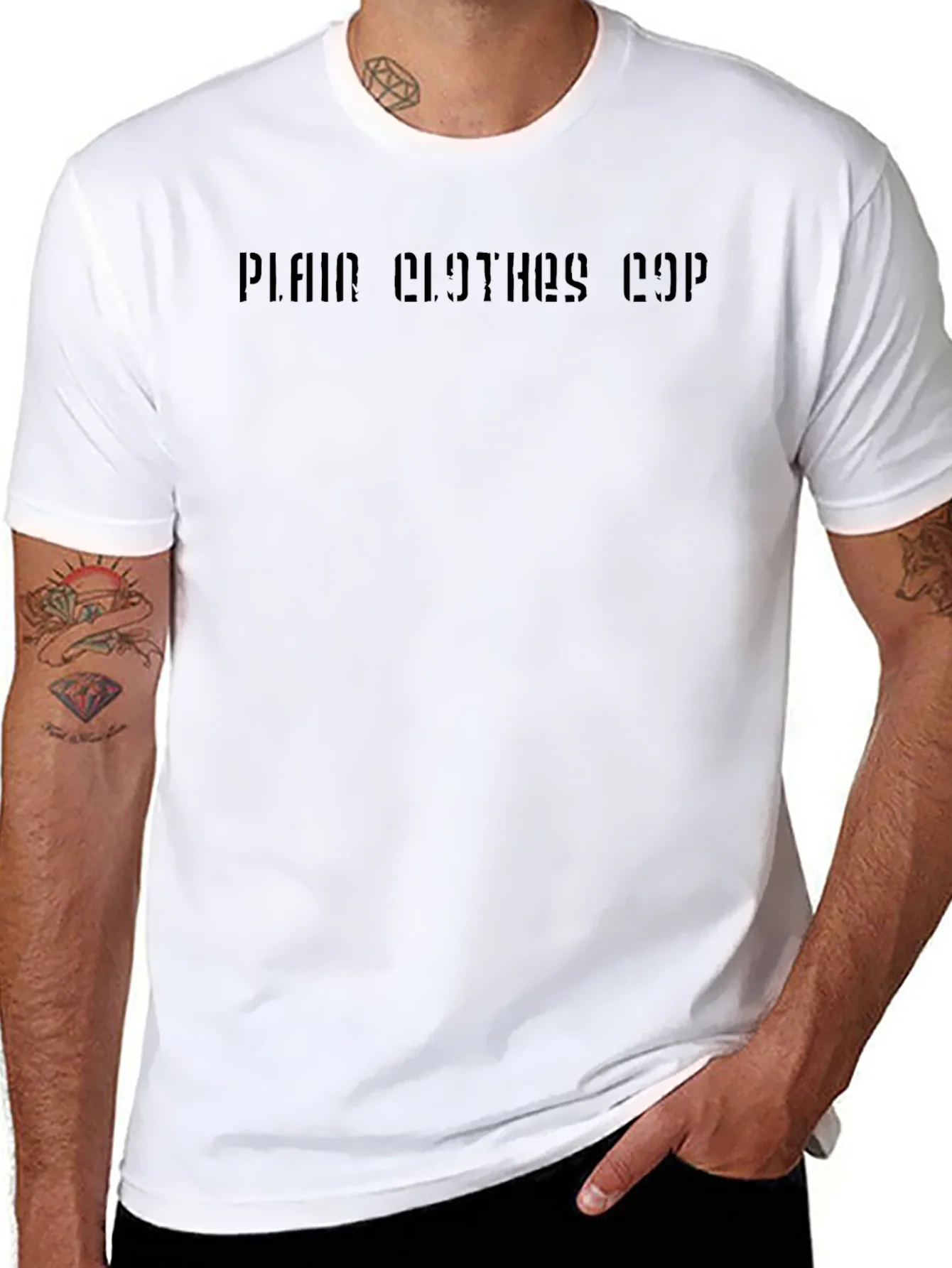 Plain Clothes Cop Crew Neck T-Shirt
