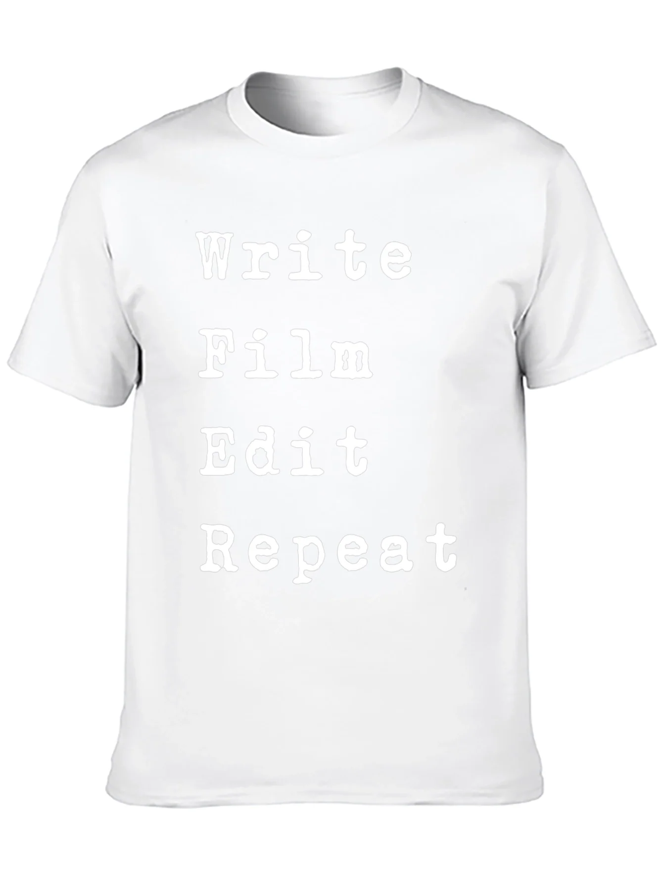 Write Film Edit Repeat Black T-Shirt