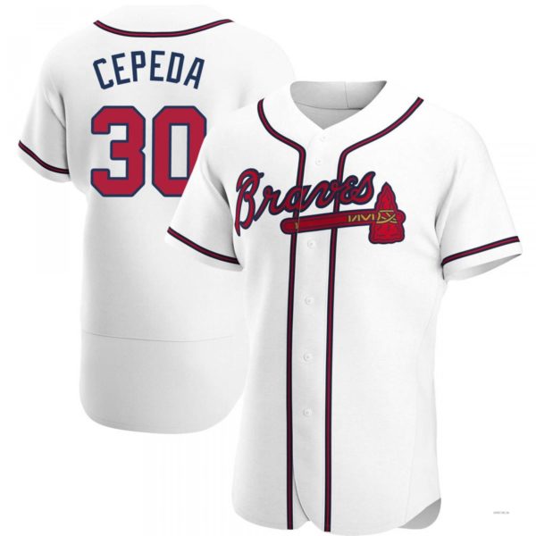 Atlanta Braves #30 Orlando Cepeda White Home Jersey Stitches Baseball Jerseys