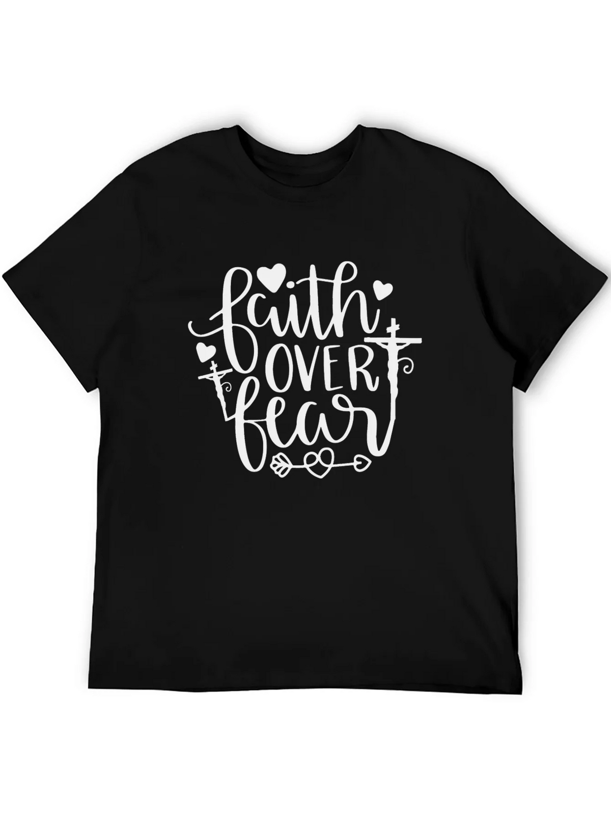 Faith Over Fear Black Graphic Tee