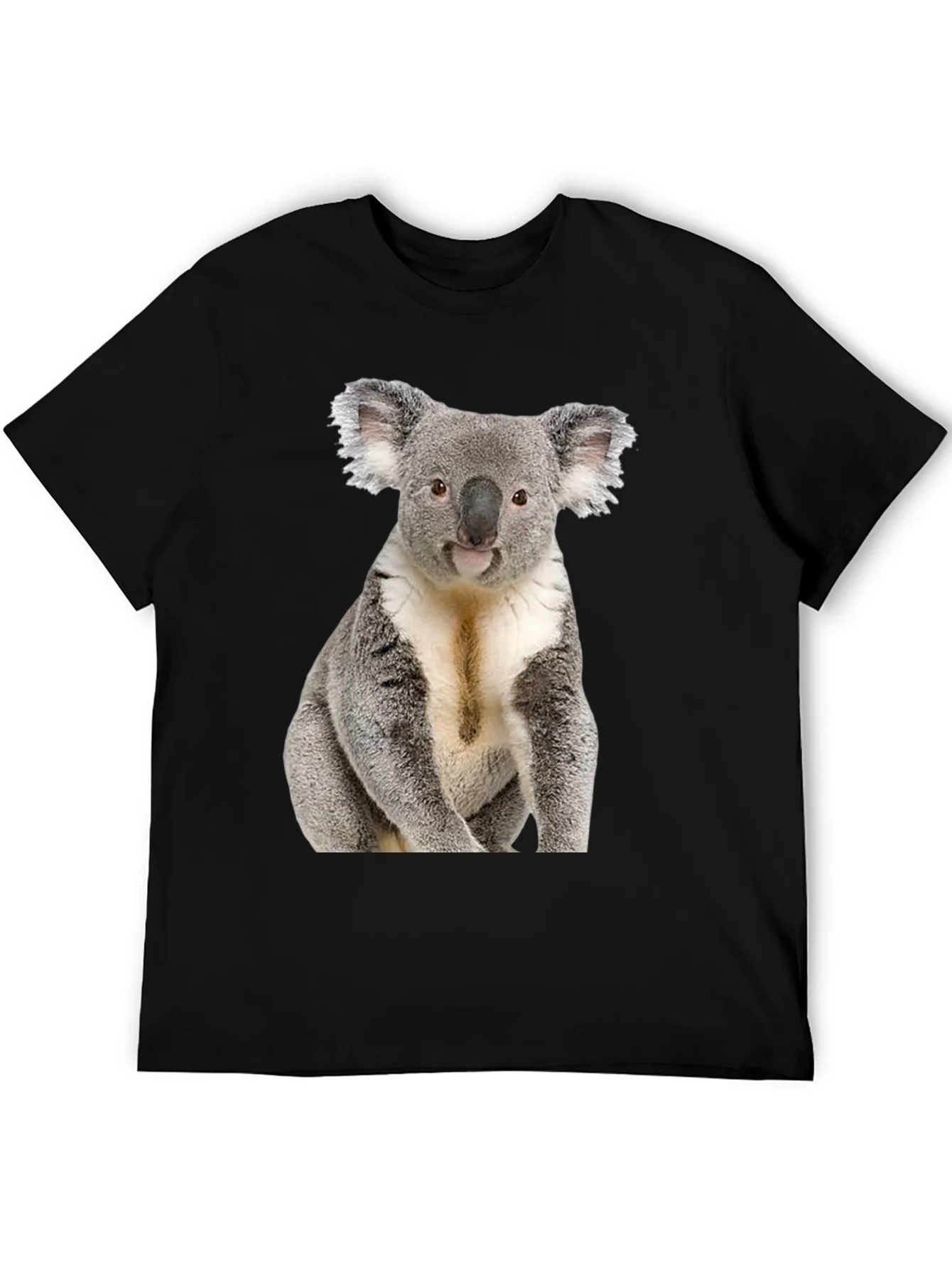 Koala Bear Graphic T-Shirt - Black Cotton Tee