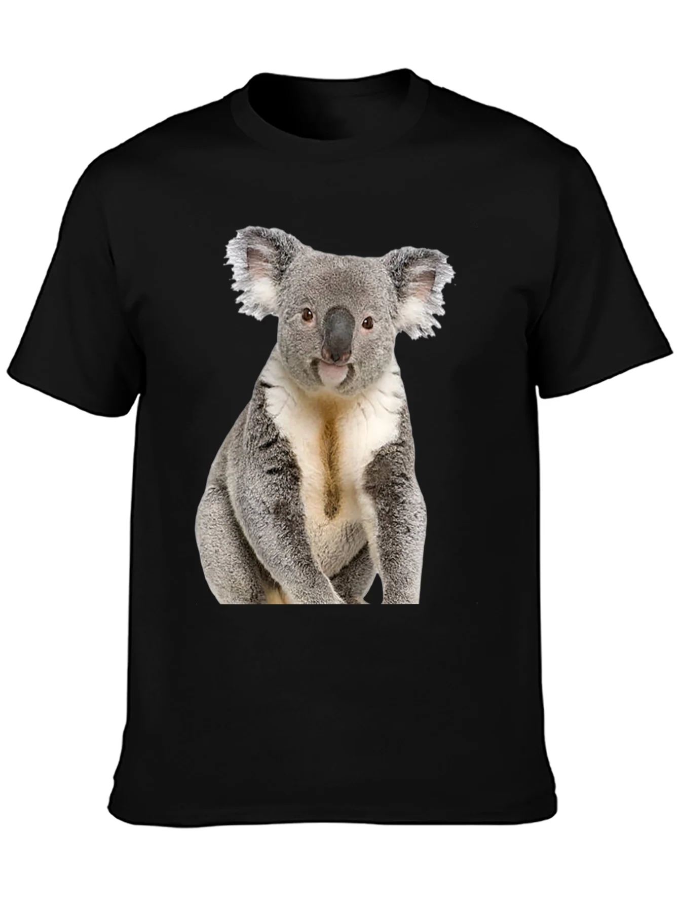 Koala Bear Graphic T-Shirt - Black Cotton Tee