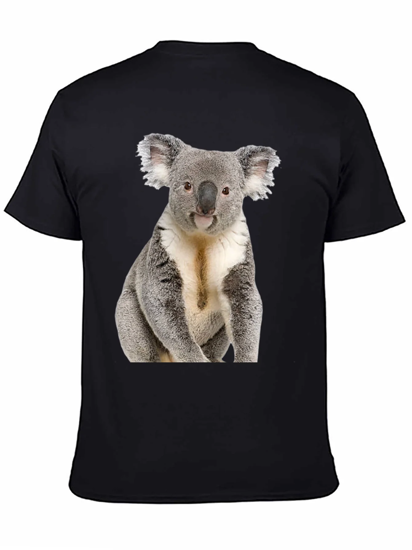 Koala Bear Graphic T-Shirt - Black Cotton Tee