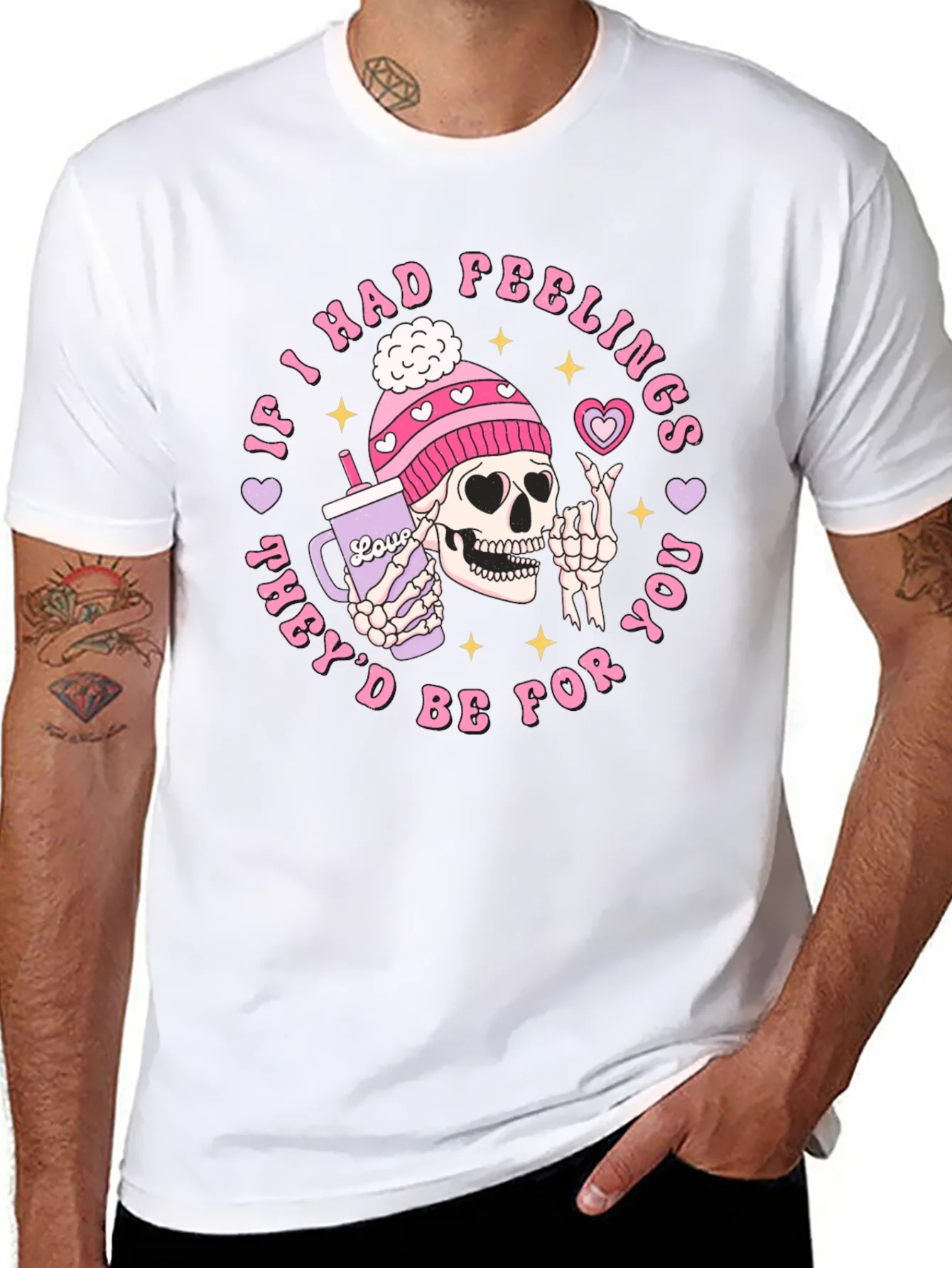 Funny Skeleton Valentines Day Graphic T-Shirt