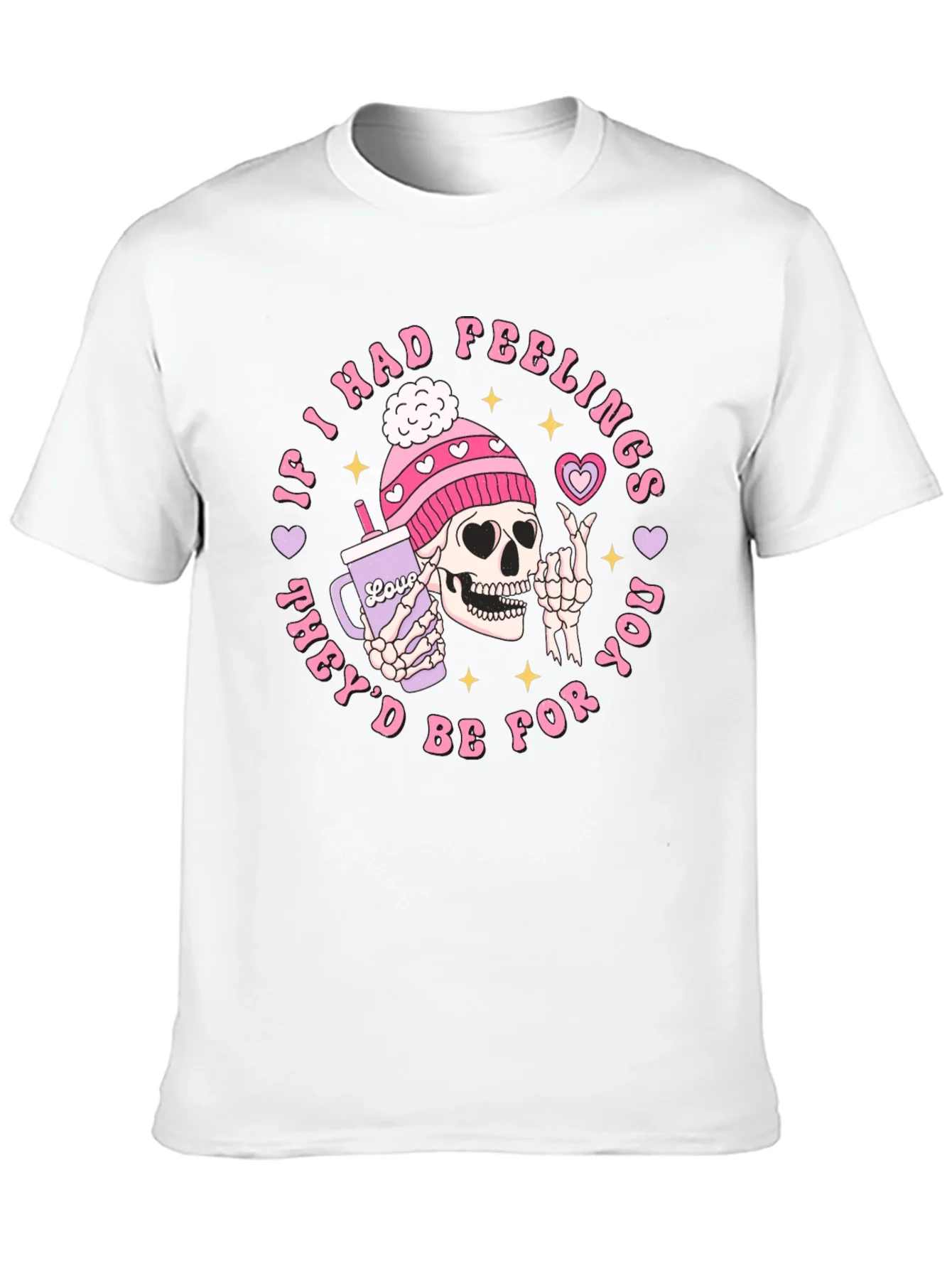 Funny Skeleton Valentines Day Graphic T-Shirt
