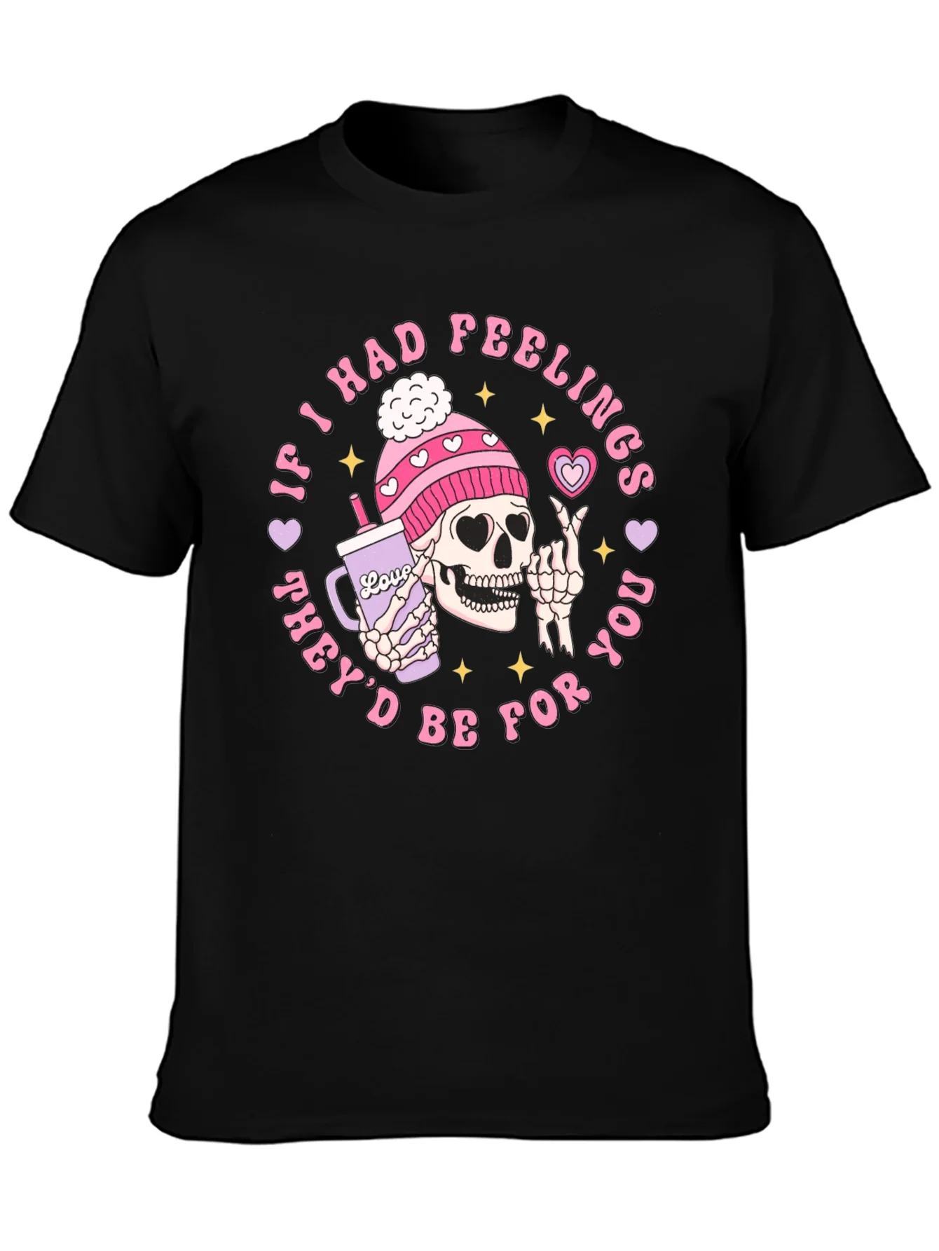 Funny Skeleton Valentines Day Graphic T-Shirt