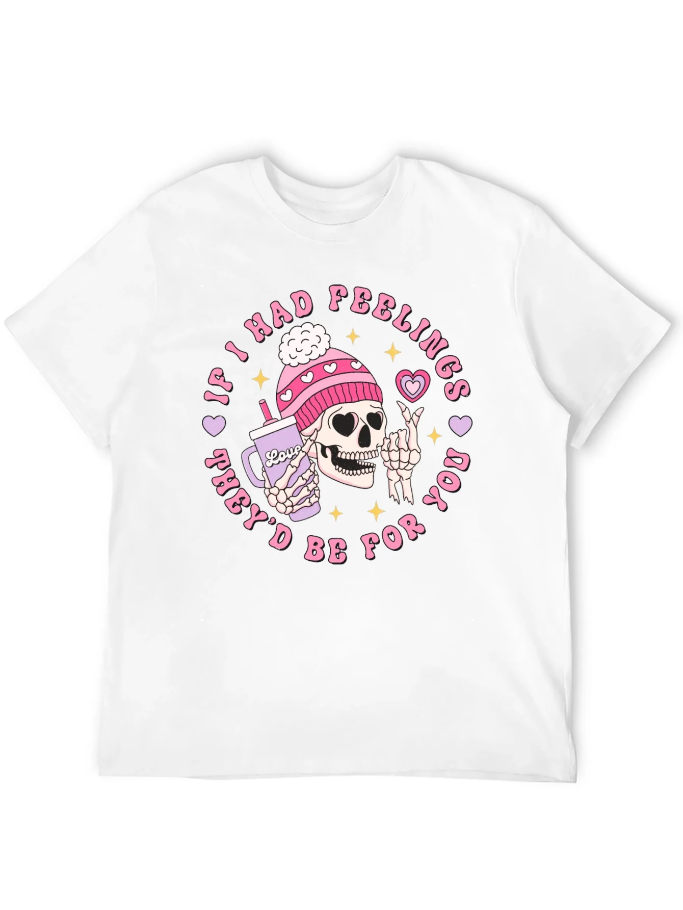 Funny Skeleton Valentines Day Graphic T-Shirt