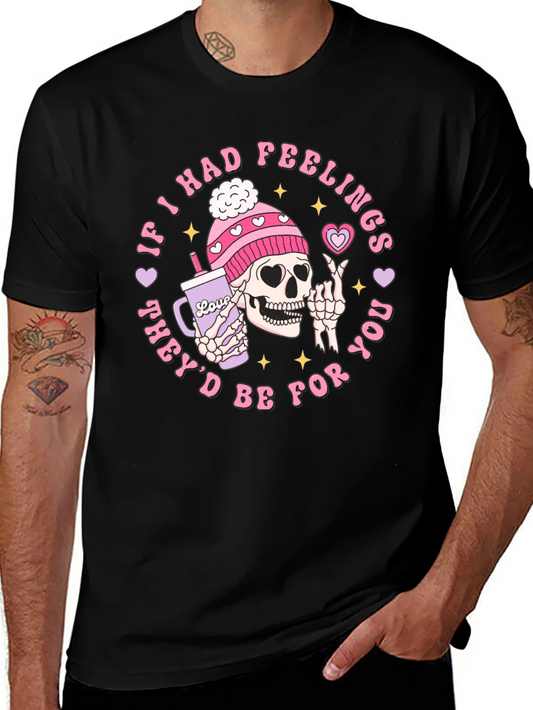Funny Skeleton Valentines Day Graphic T-Shirt