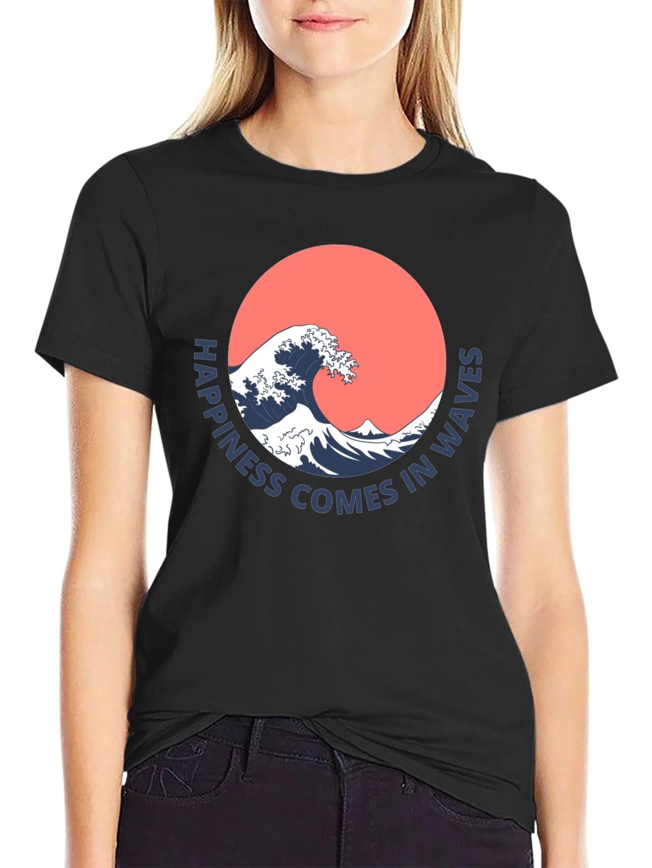 Happiness Comes in Waves Graphic Tee