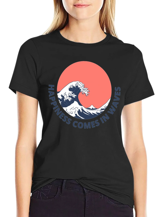 Happiness Comes in Waves Graphic Tee