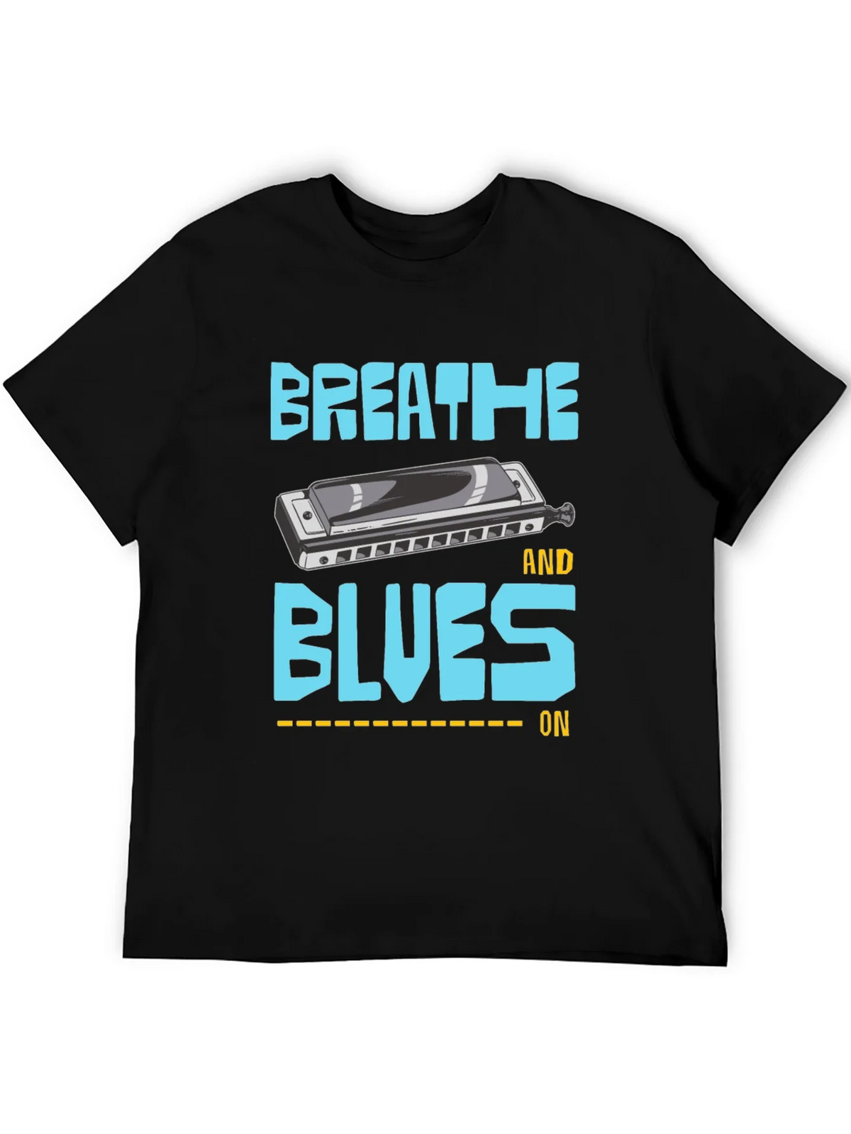 Breathe Blues Harmonica T-Shirt - Musical Tee